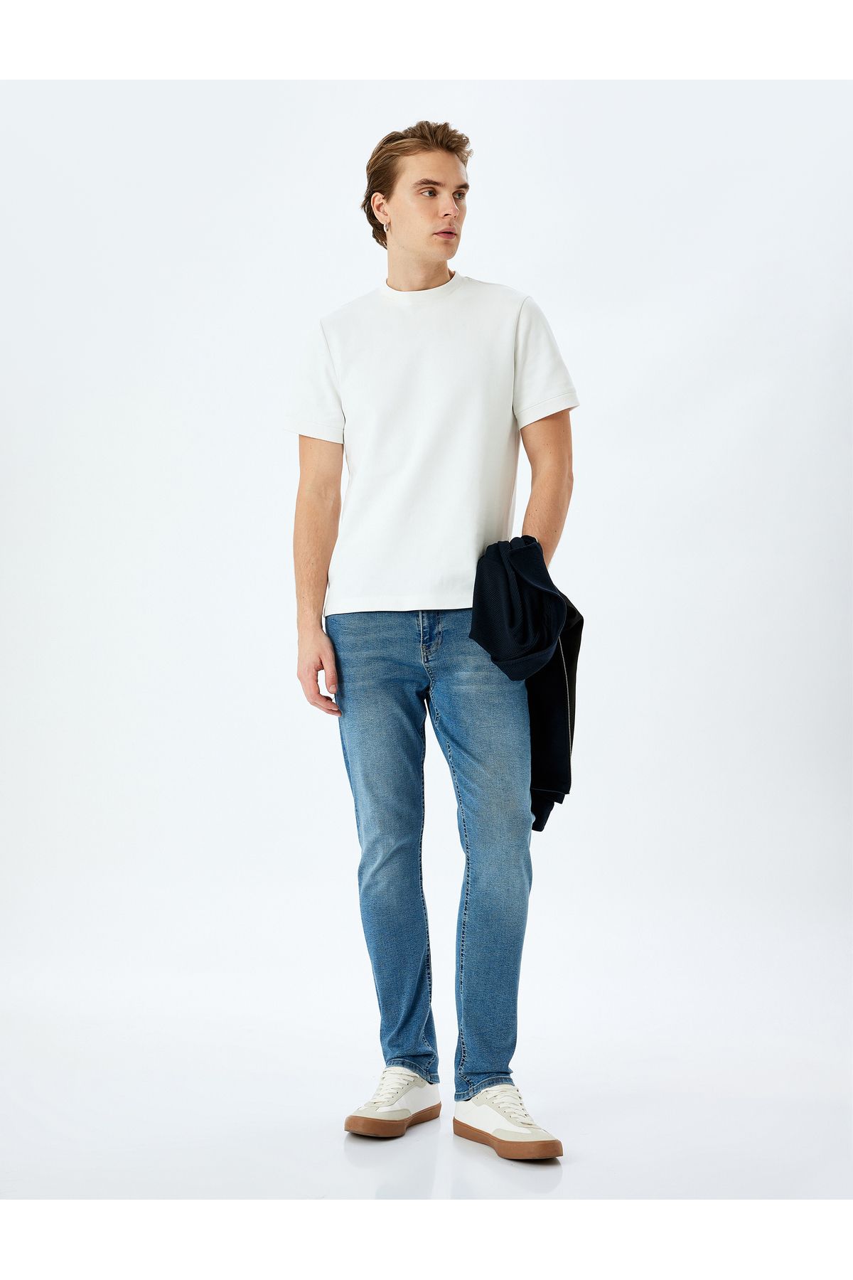 Koton Yeni Sezon Pamuklu Düğmeli Slim Fit Jean Pantolon - Brad Jean