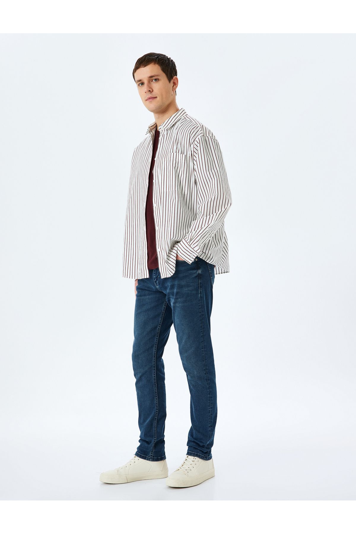 Koton Yeni Sezon Normal Bel Pamuklu Slim Fit Denim Pantolon - Brad Jean