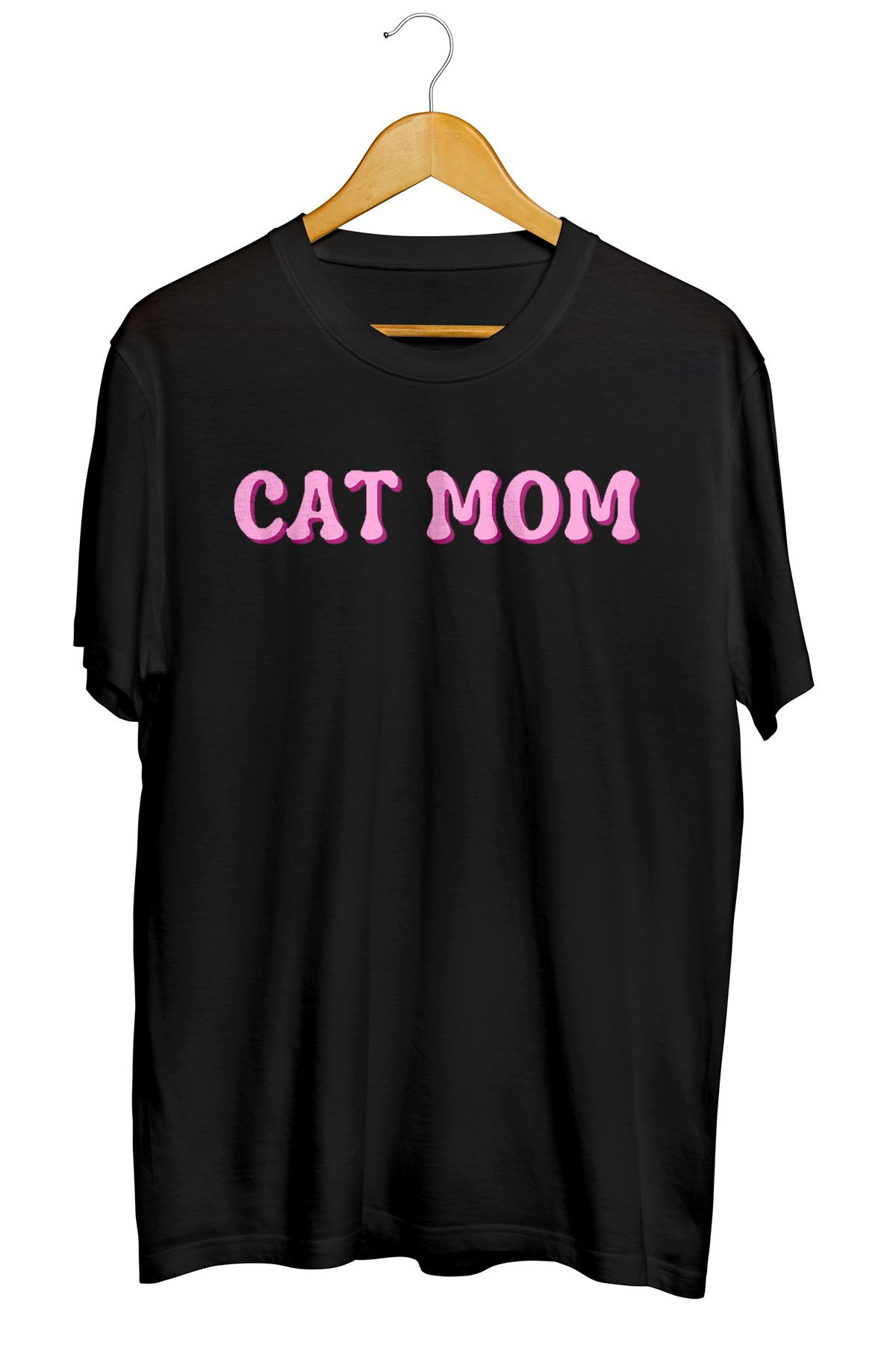 karikatürstore Cat Mom Baskılı Kaliteli Tişört