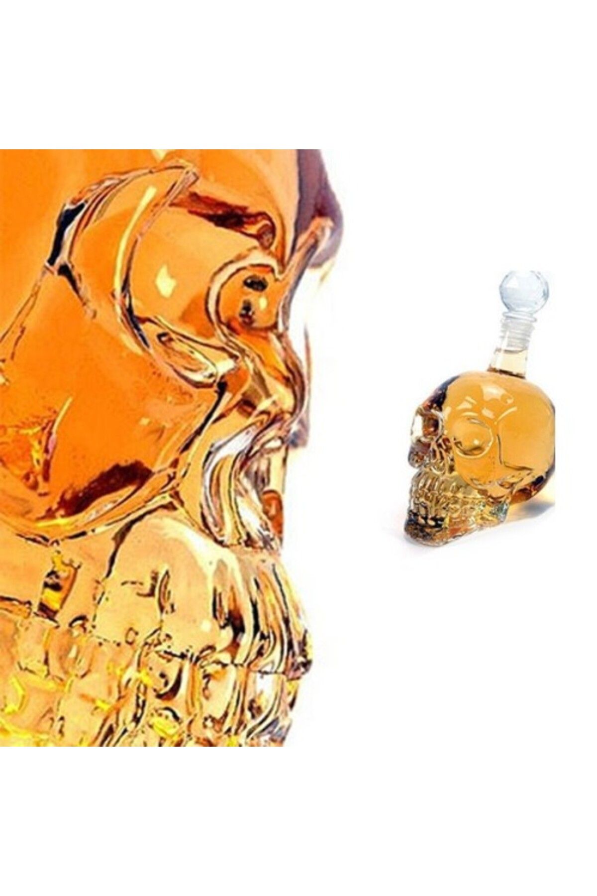 BelleFusion Crystal Head Kuru Kafa Cam Şişe