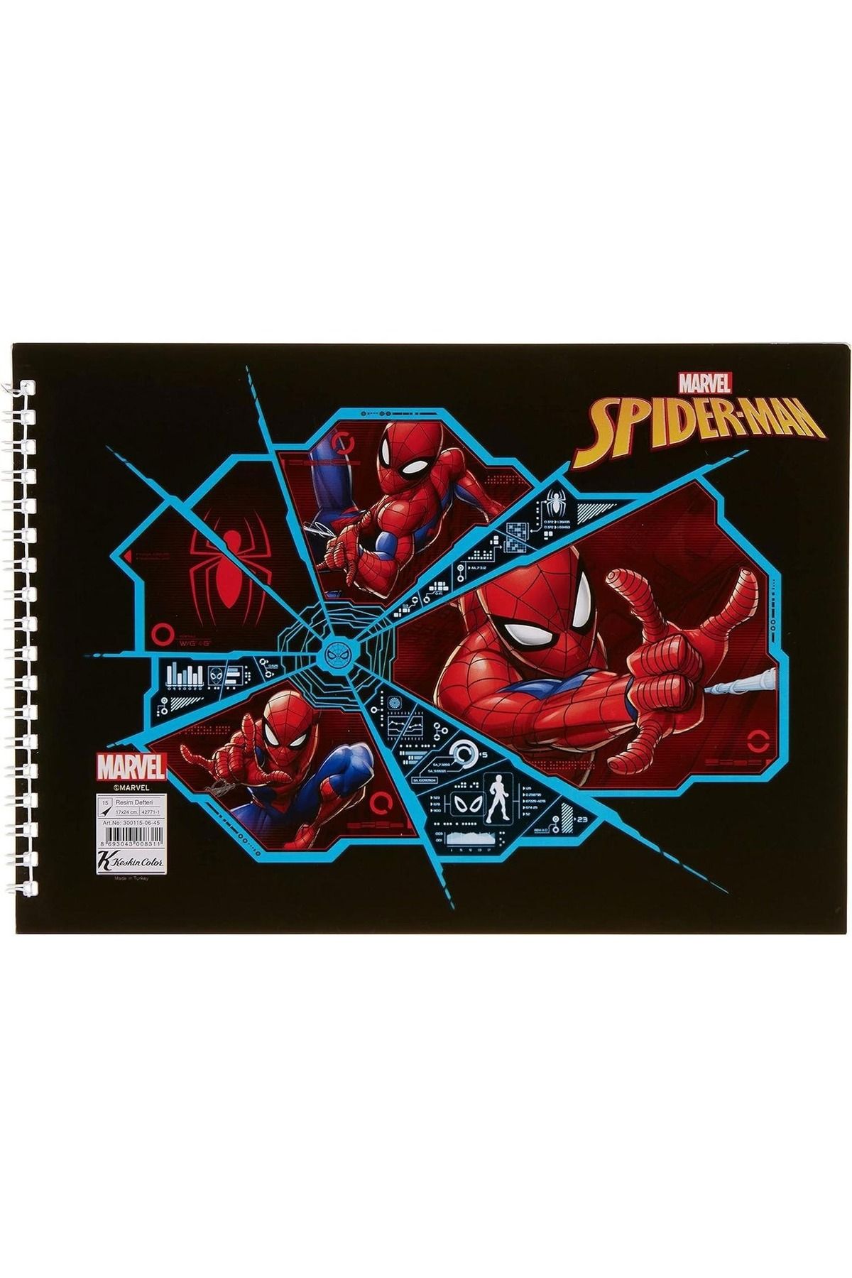 Keskin Spiderman Marvel Resim Defteri 15 Yaprak 17x24 CM