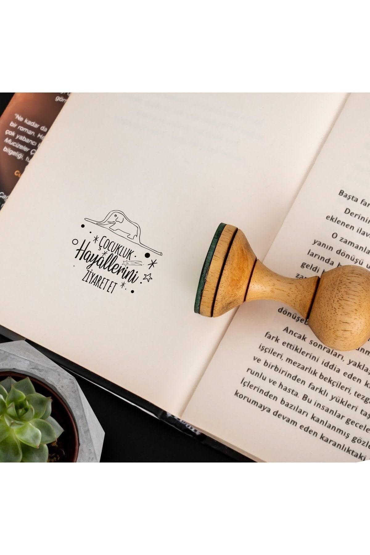 NcK Prens Tasarımlı Ahşap Kaşe Seti - Little Prince Baskılı Kitap Mührü