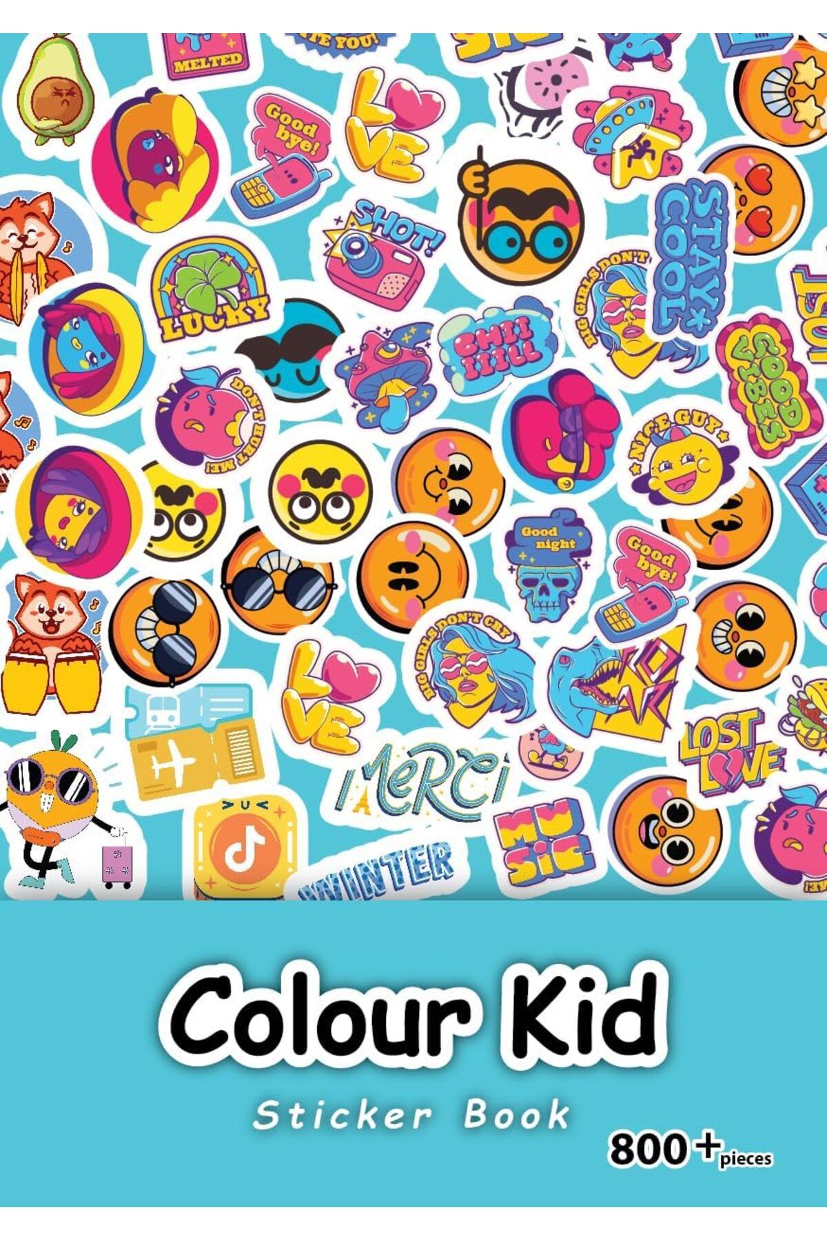 NcK Wear Colour Kid 800+ Eğlenceli Çıkartma - Planner ve Gift Stickers