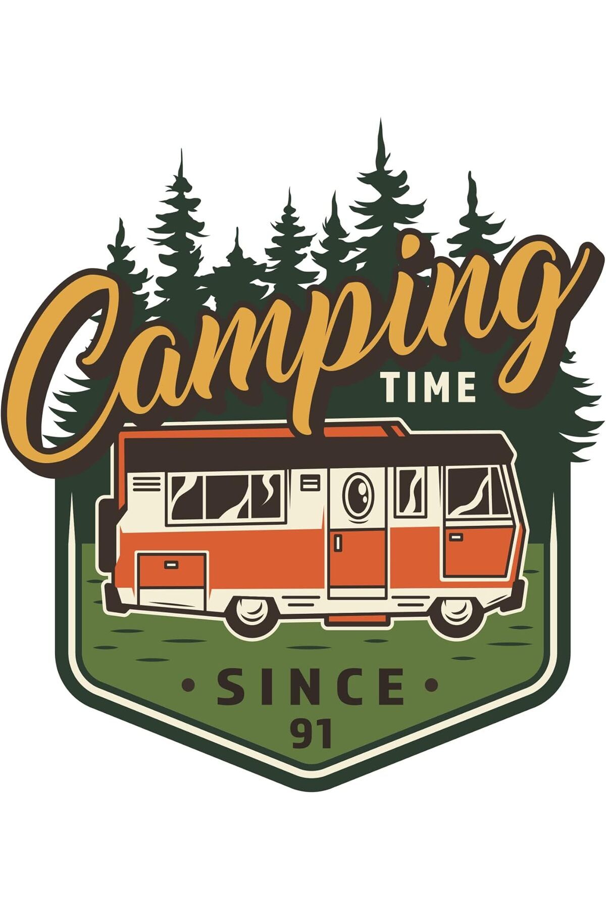 NcK Aksesuar Camping Adventure Kamp Karavan Sticker Off Road 10 x 9 cm