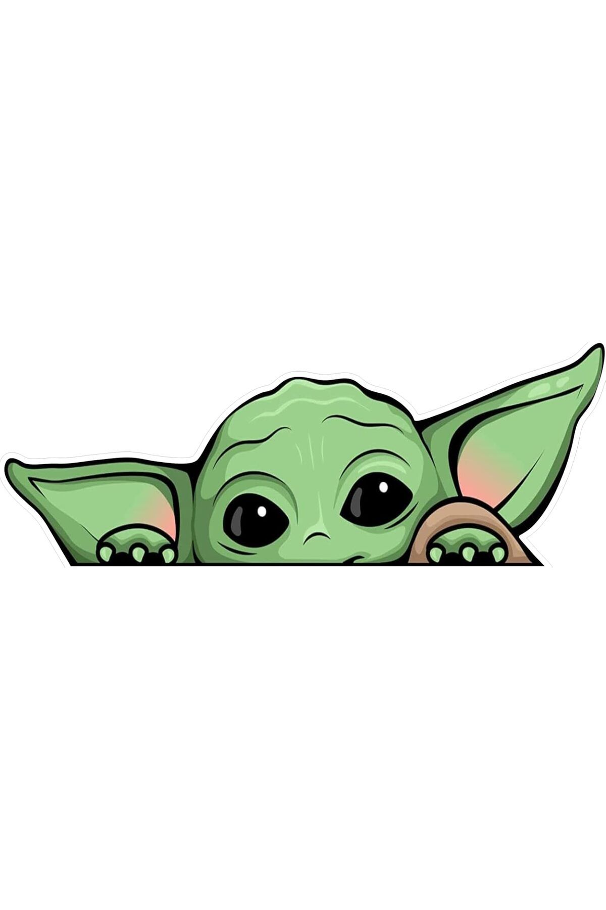 NcK Aksesuar 16 x 6 cm Yoda Sticker Araba Laptop Oto Motor Sticker