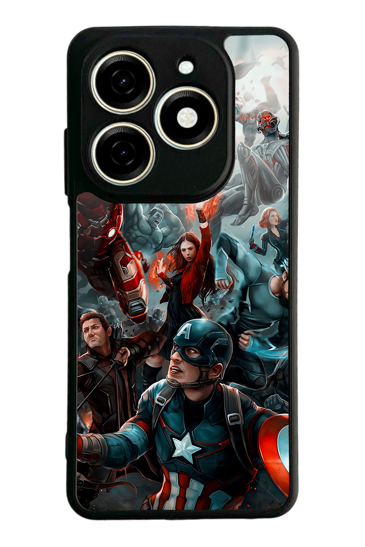 Spoyi Tecno Spark 20 Avengers Ultron Tasarımlı Glossy Telefon Kılıfı