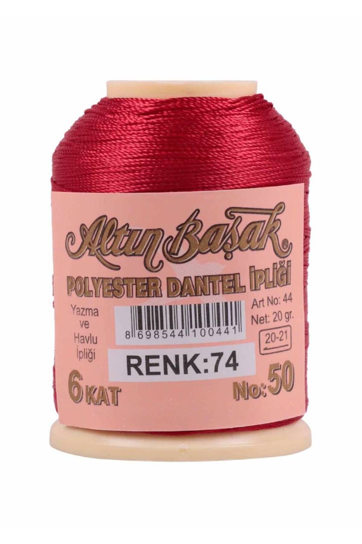 Altınbaşak Yazma Oya ve Dantel İpi No:74 Kırmızı