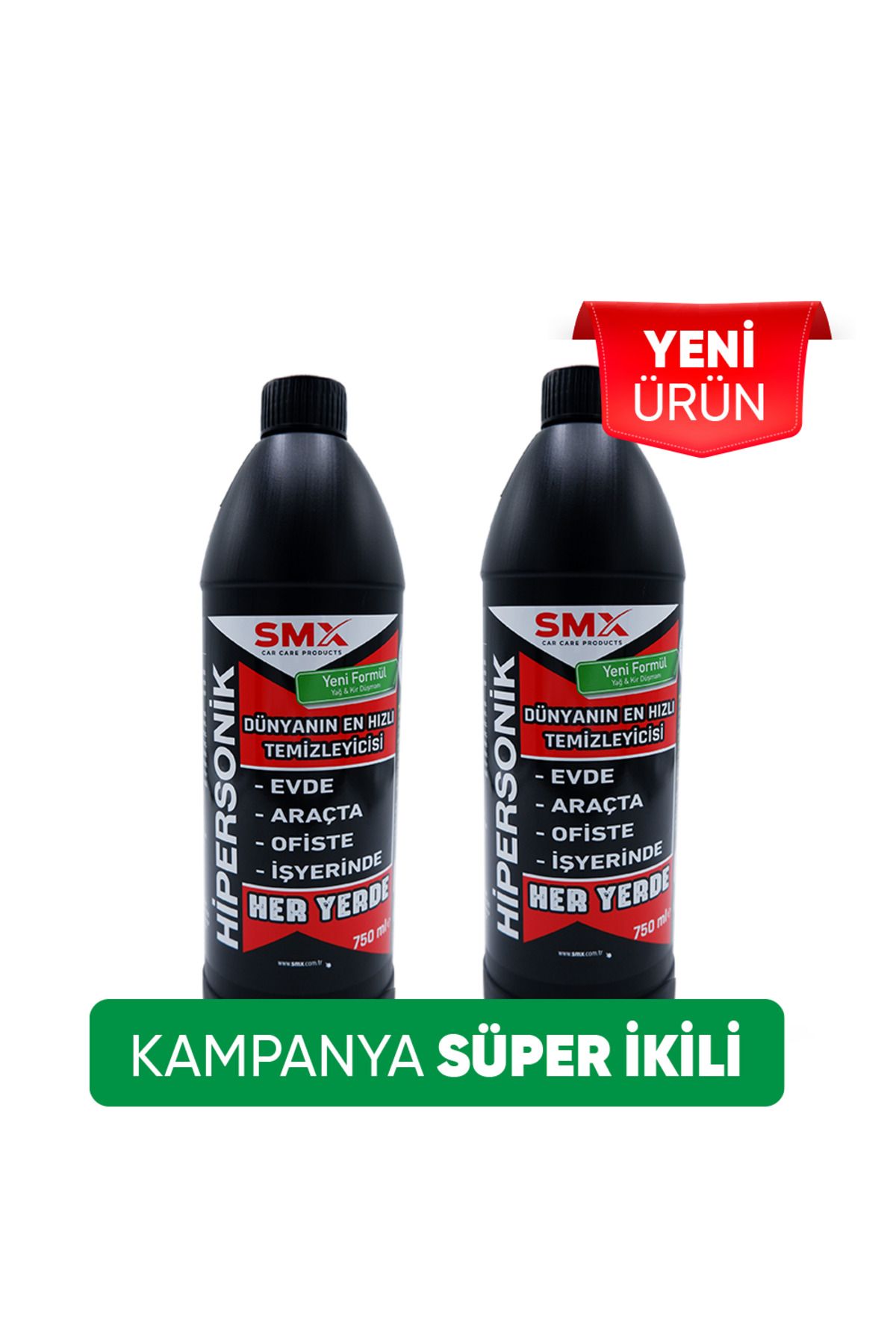 SMX HİPERSONİK - Dünyanın En Hızlı Temizleyicisi 2 Adet 750 ml