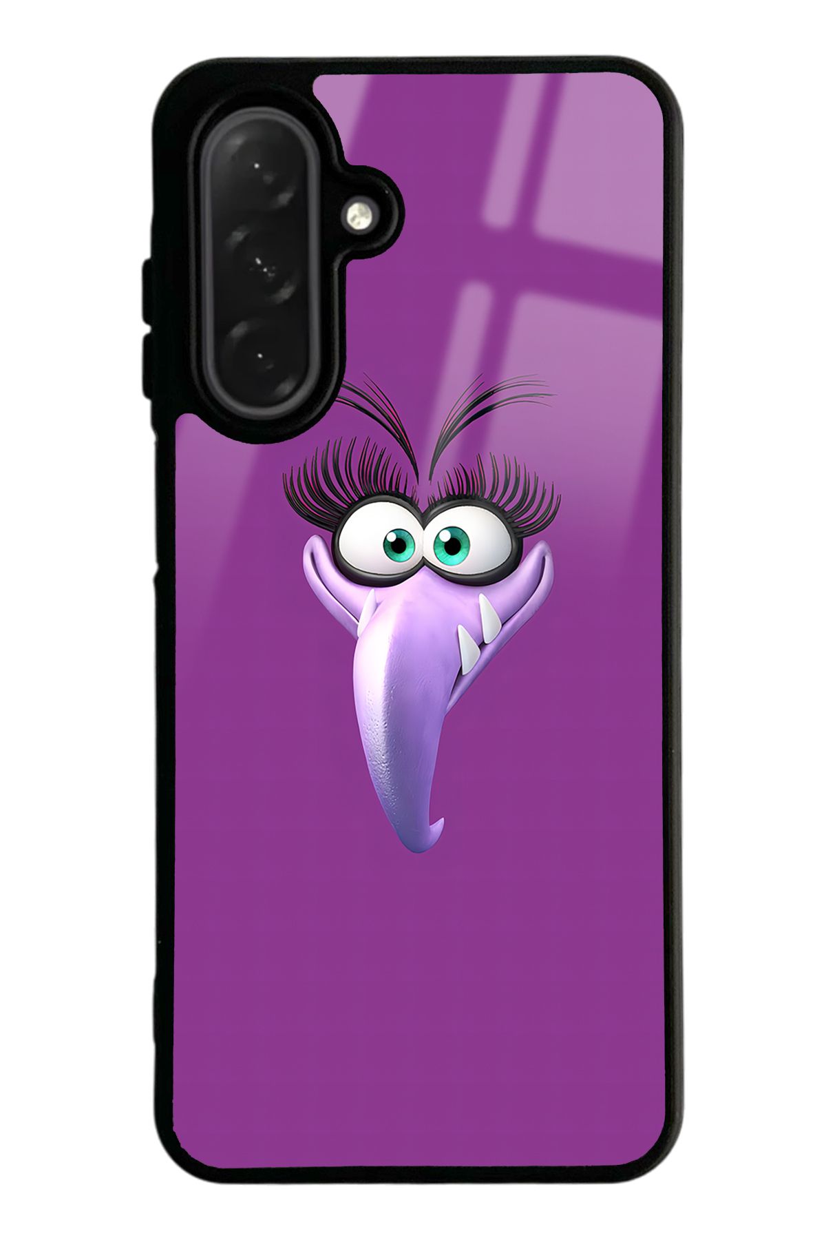 Spoyi Samsung A26 Purple Angry Birds Tasarımlı Glossy Telefon Kılıfı