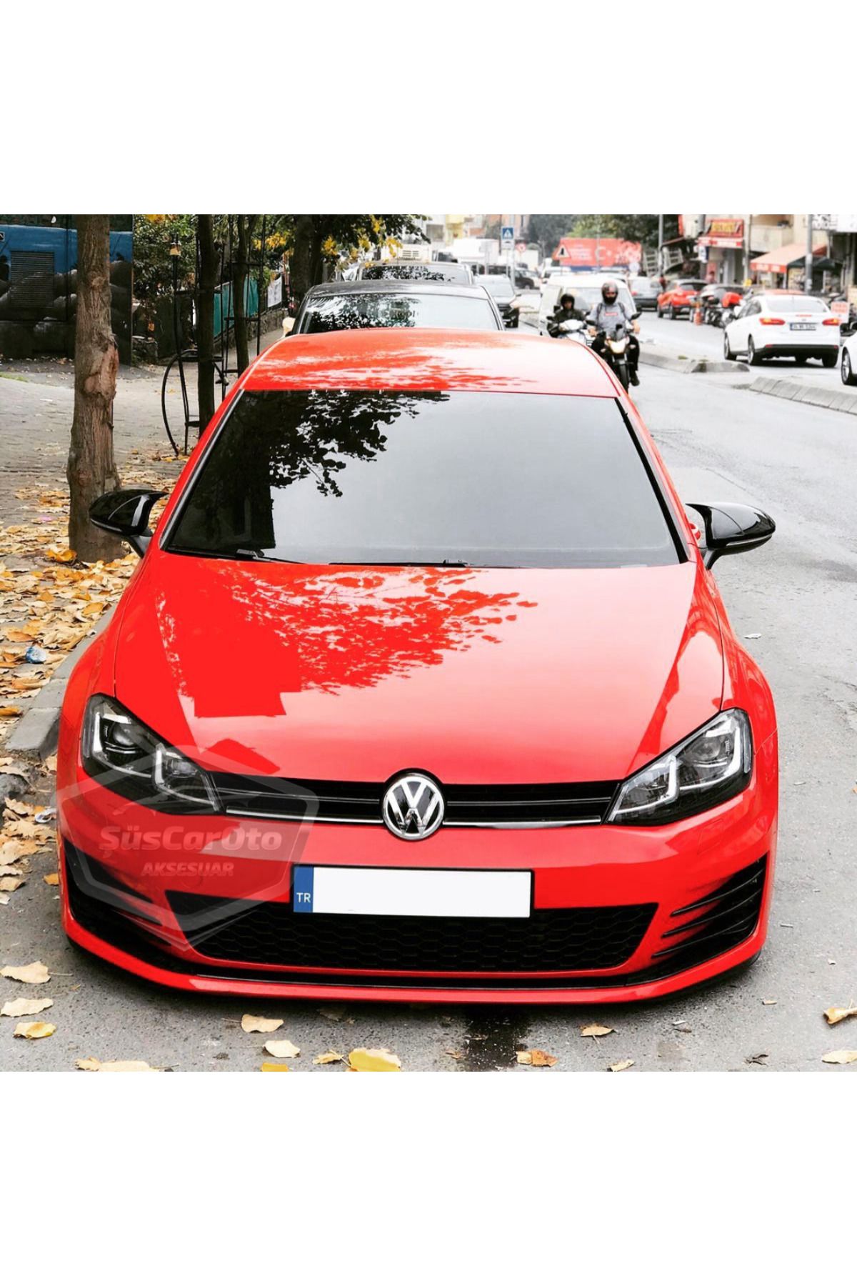 caralp Vw Golf 7 7.5 2012-2020 Batman Yarasa Ayna Kapağı Piano Black ABS Plastik