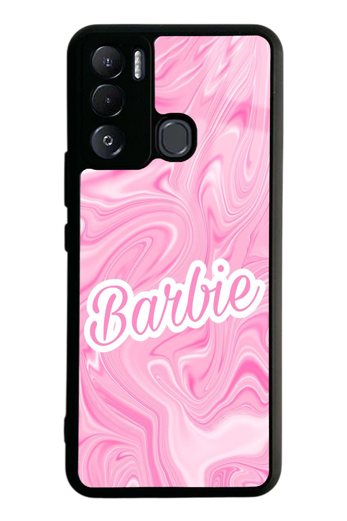 Spoyi Tecno Pova Neo Barbie Logo Tasarımlı Glossy Telefon Kılıfı