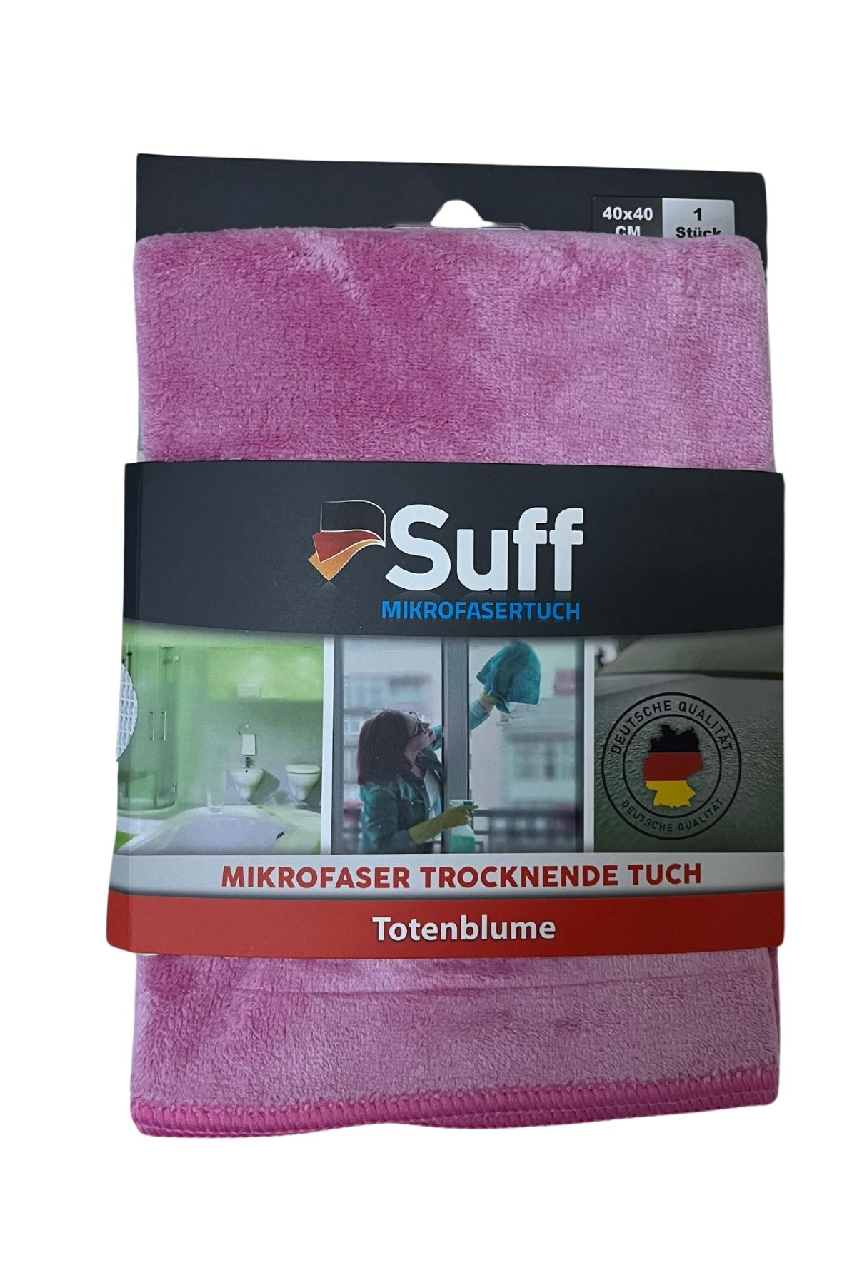 Suff Kadife Çiçeği Mikrofiber Kurulama Bezi 40 x 40 cm, Pembe