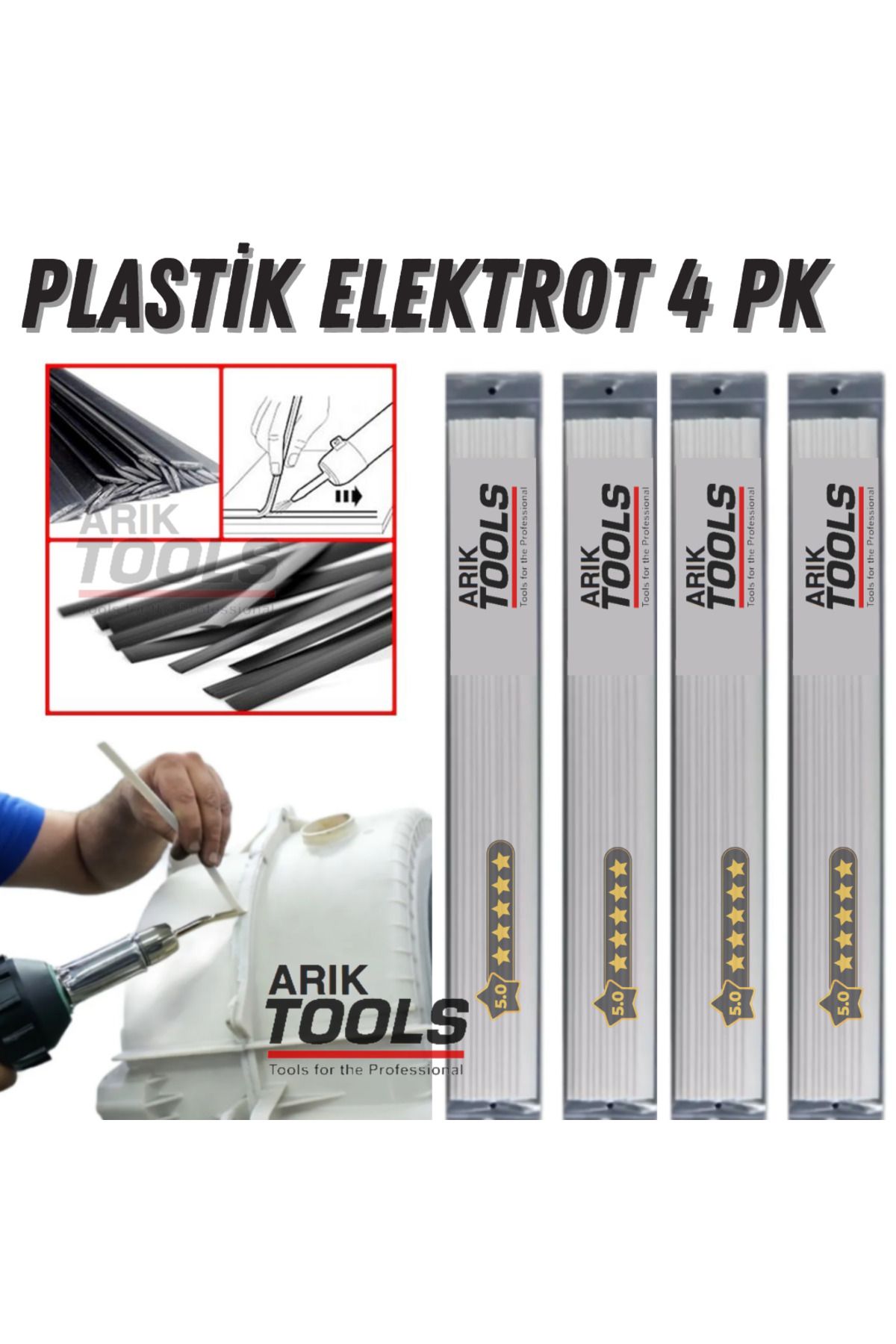 ARIKTOOLS PLASTİK ELEKTROT 4 PAKET BEYAZ