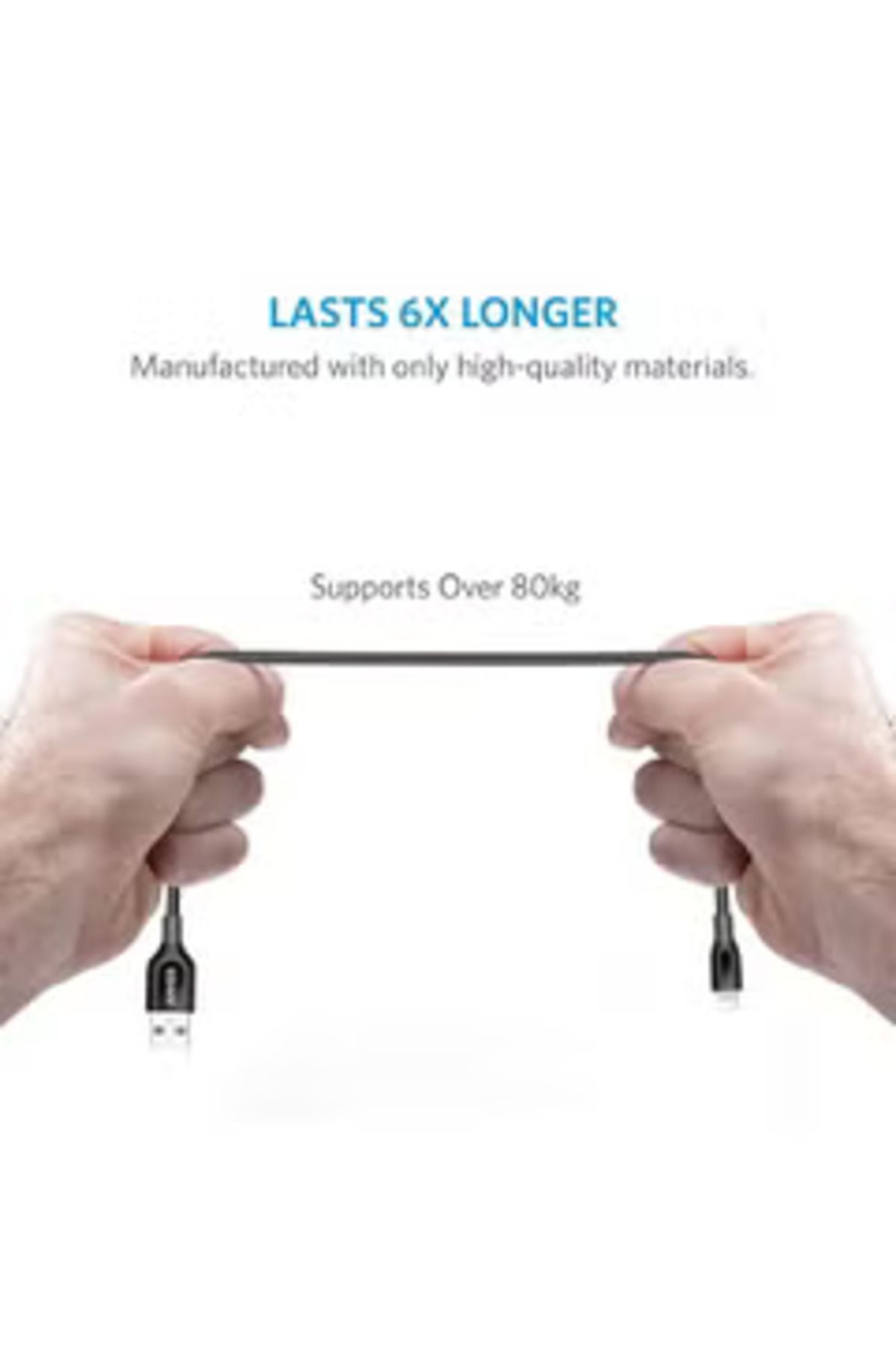 Anker-Powerline+ Lightning 1ft Gray 4