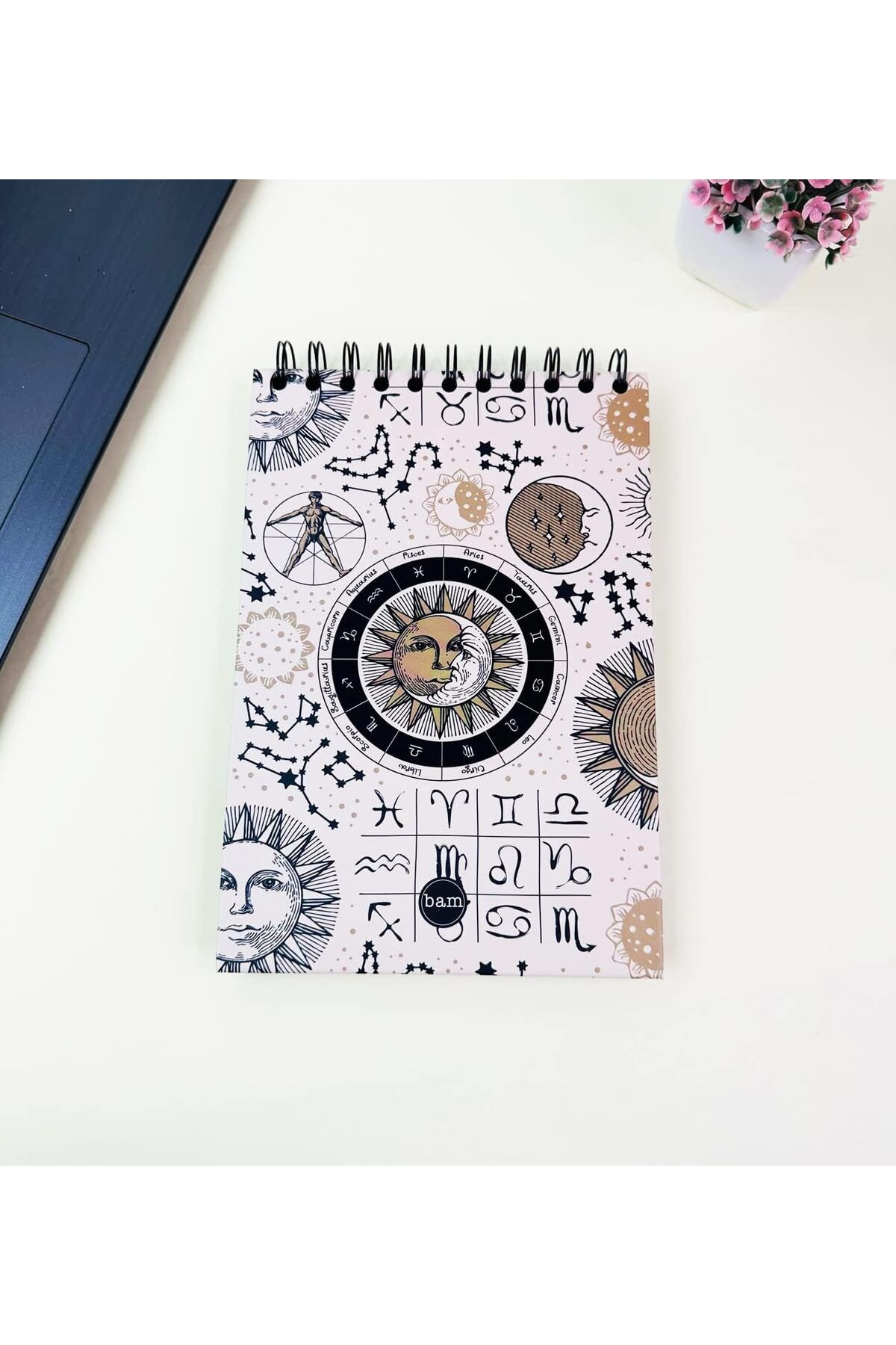 NcK Üstten Spiralli Sketch Book - Eskiz Defteri - Siyah Sayfa - 260 Gr - 56 Yaprak