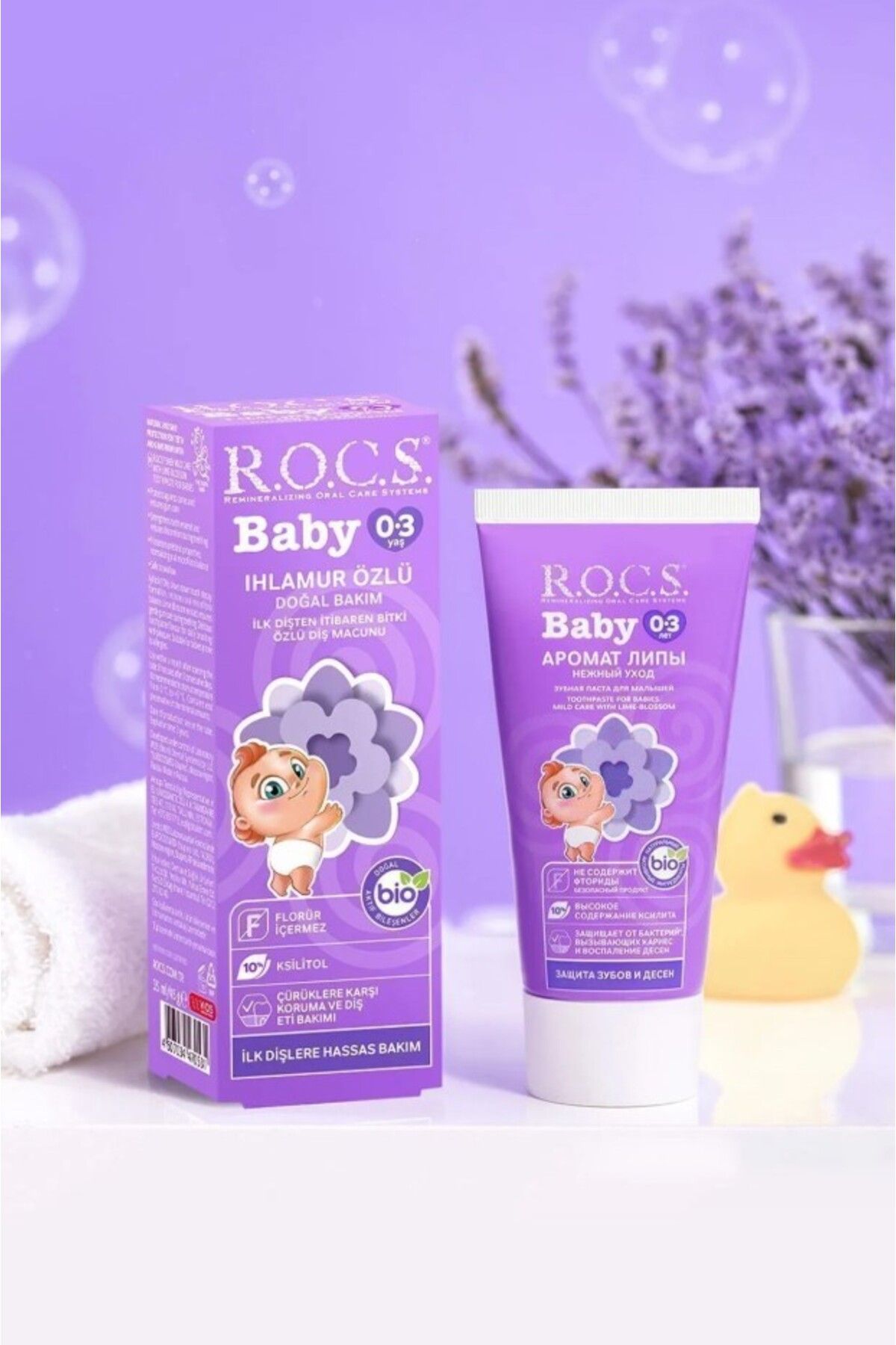 Rocs Baby Baby Ihlamur Özlü 0-3 Yaş Florürsüz Diş Macunu 45 ml