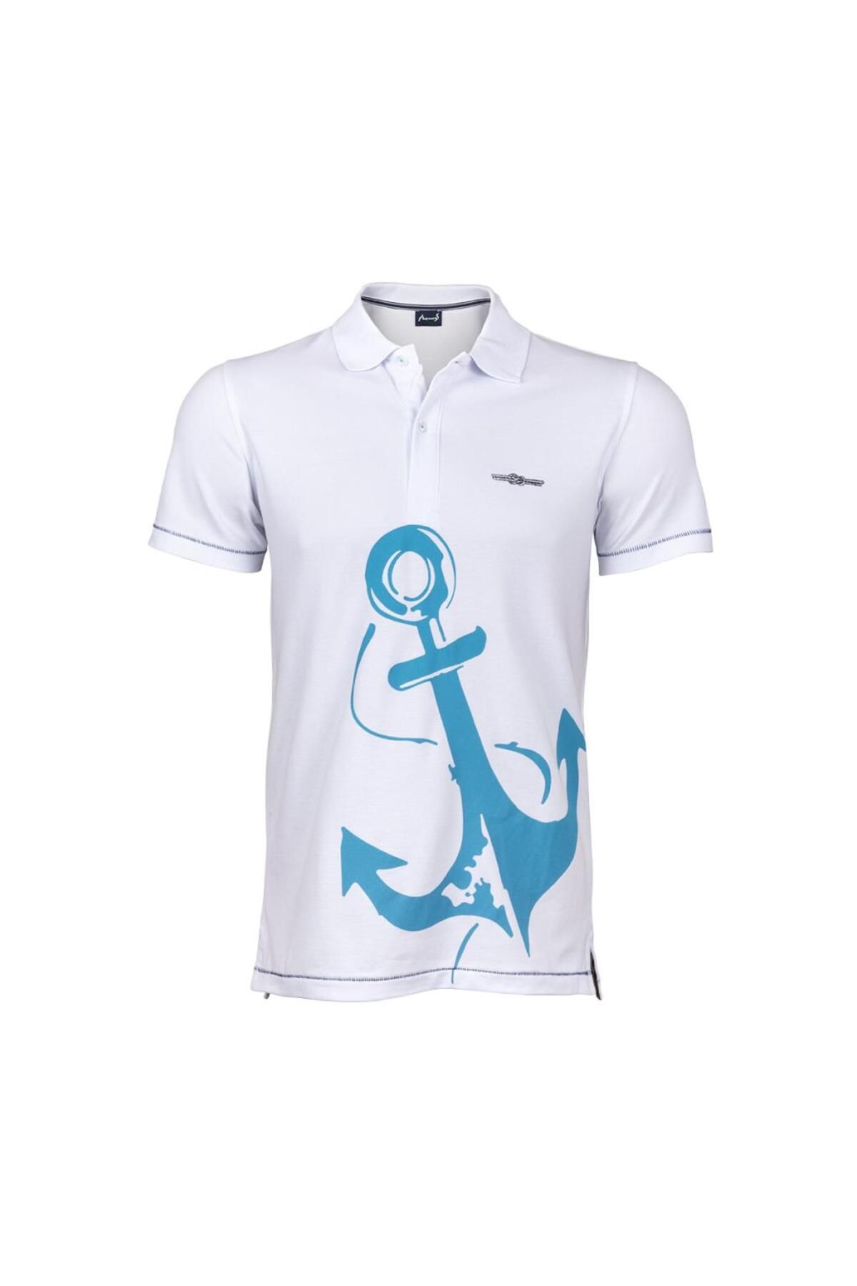 ANEMOSS-Anchor Weißes Poloshirt für Herren 1