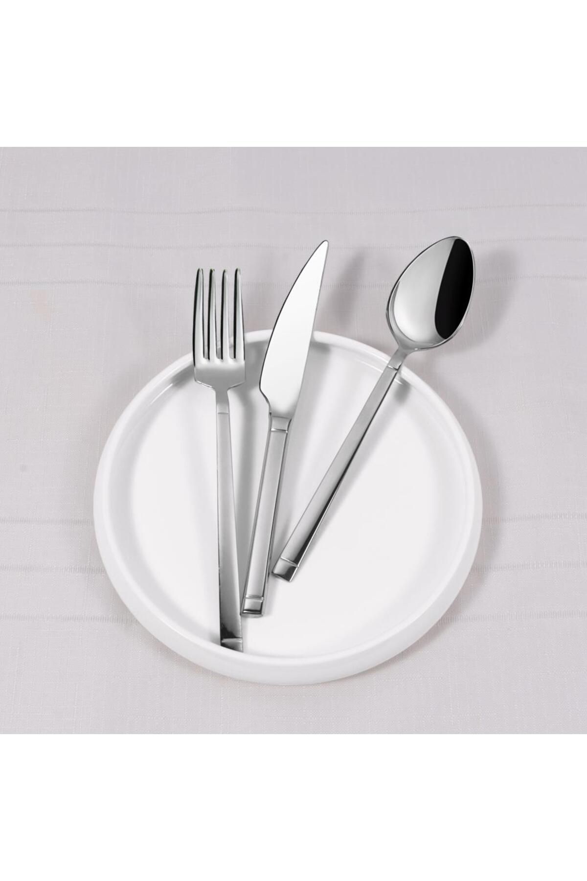 Serenk-Barcelona Stahlgabel-Löffel-Messer-Set, 18-teilig 3