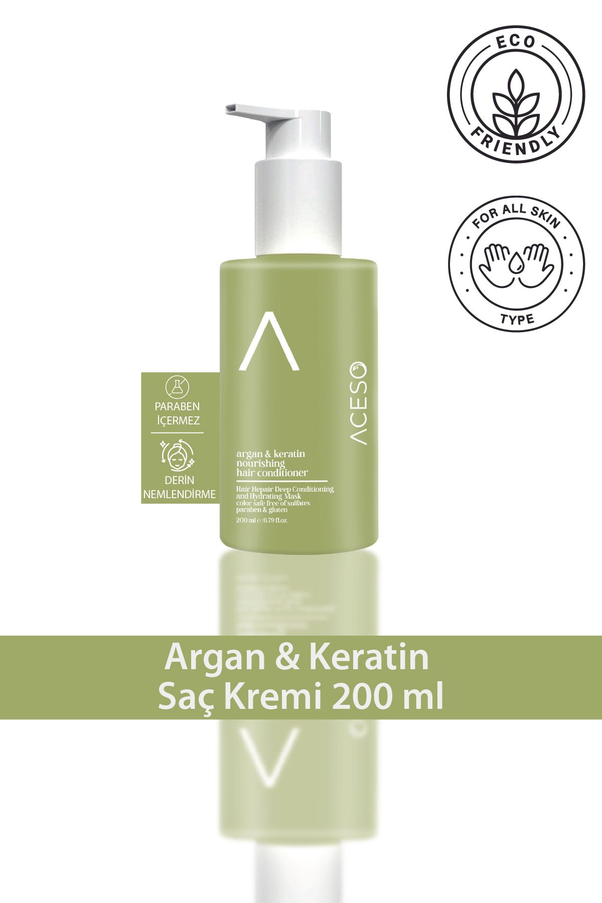 Aceso Cosmetics Argan & Keratin Saç Kremi 200 ml