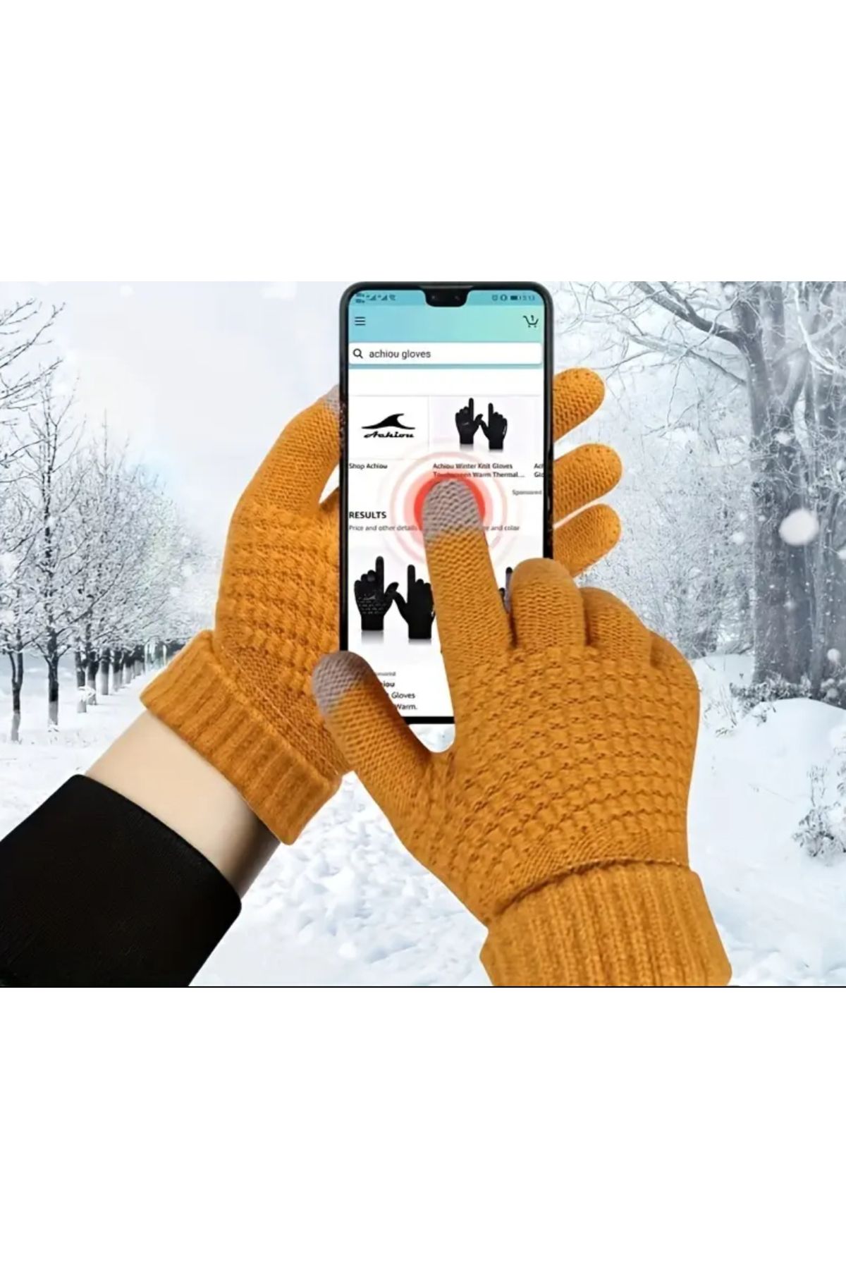 shop Dokunmatik Uyumlu Termal, Yünlü Eldiven