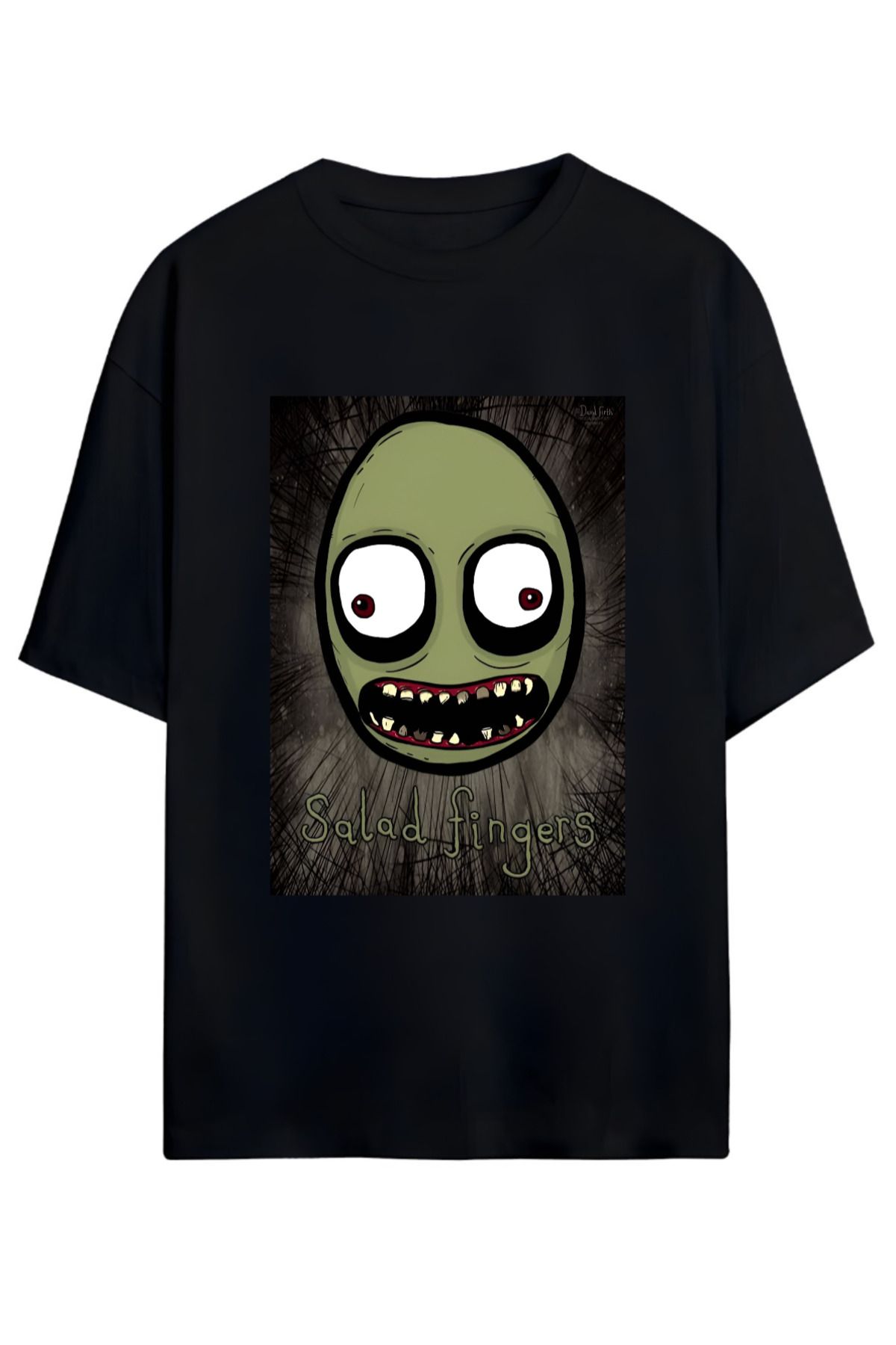 MAGORS SALAD FINGERS TASARIMLI UNISEX YENİ SEZON OVERSIZE PAMUKLU  T-SHIRT