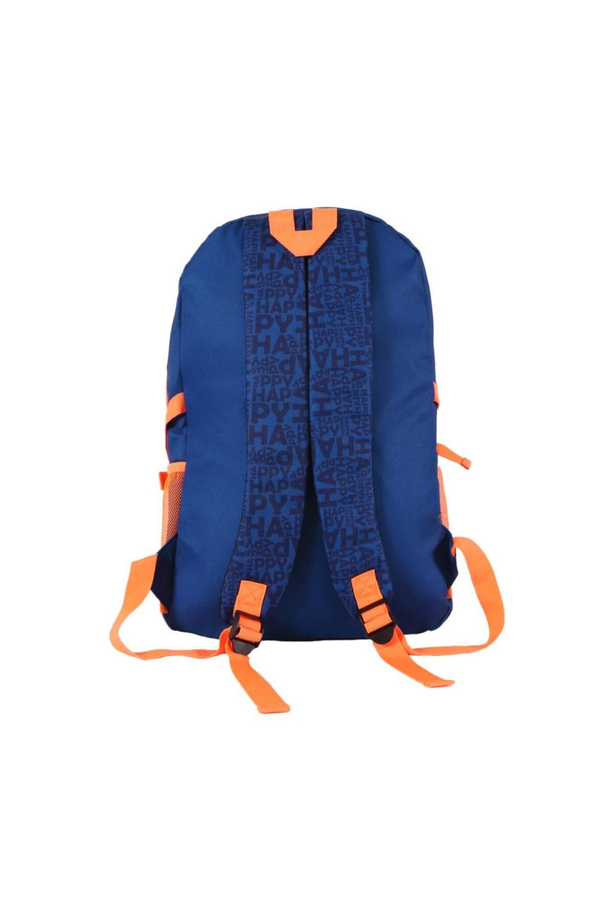 Biggdesign-Navy Blue Moods up Happy Laptop Backpack 3