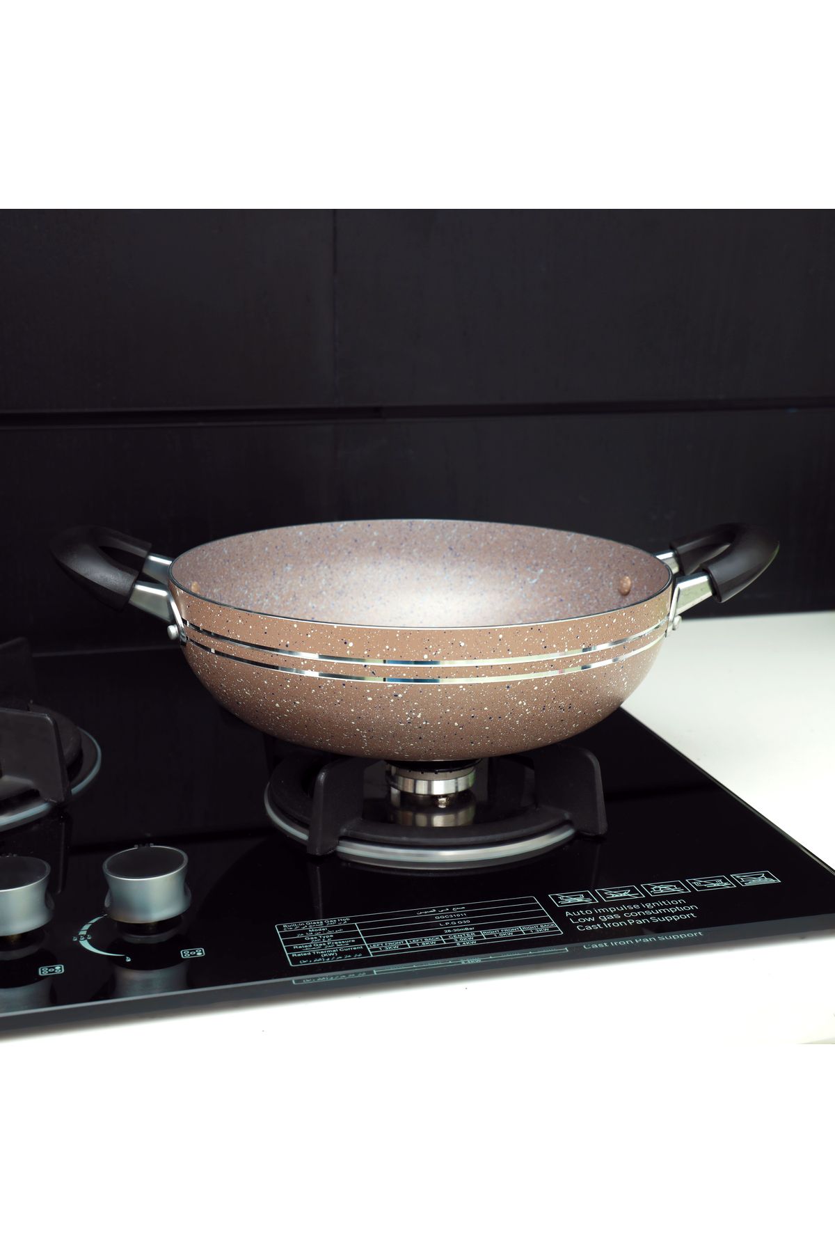 DELCASA-10-Piece Non-Stick Cookware Set with Granite Coating- DC1889BGE 6