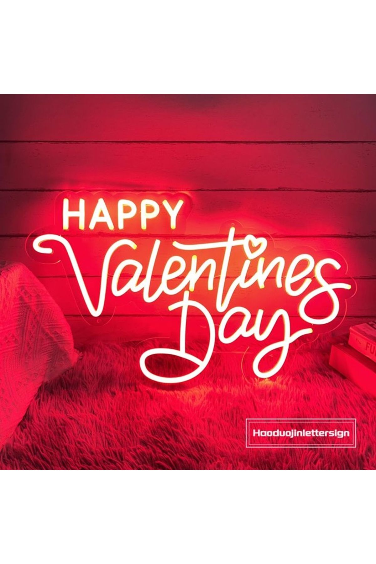 SUN DİZAYN Happy Valentines Day Sevgililer Günü Neon Led Işıklı Tablo