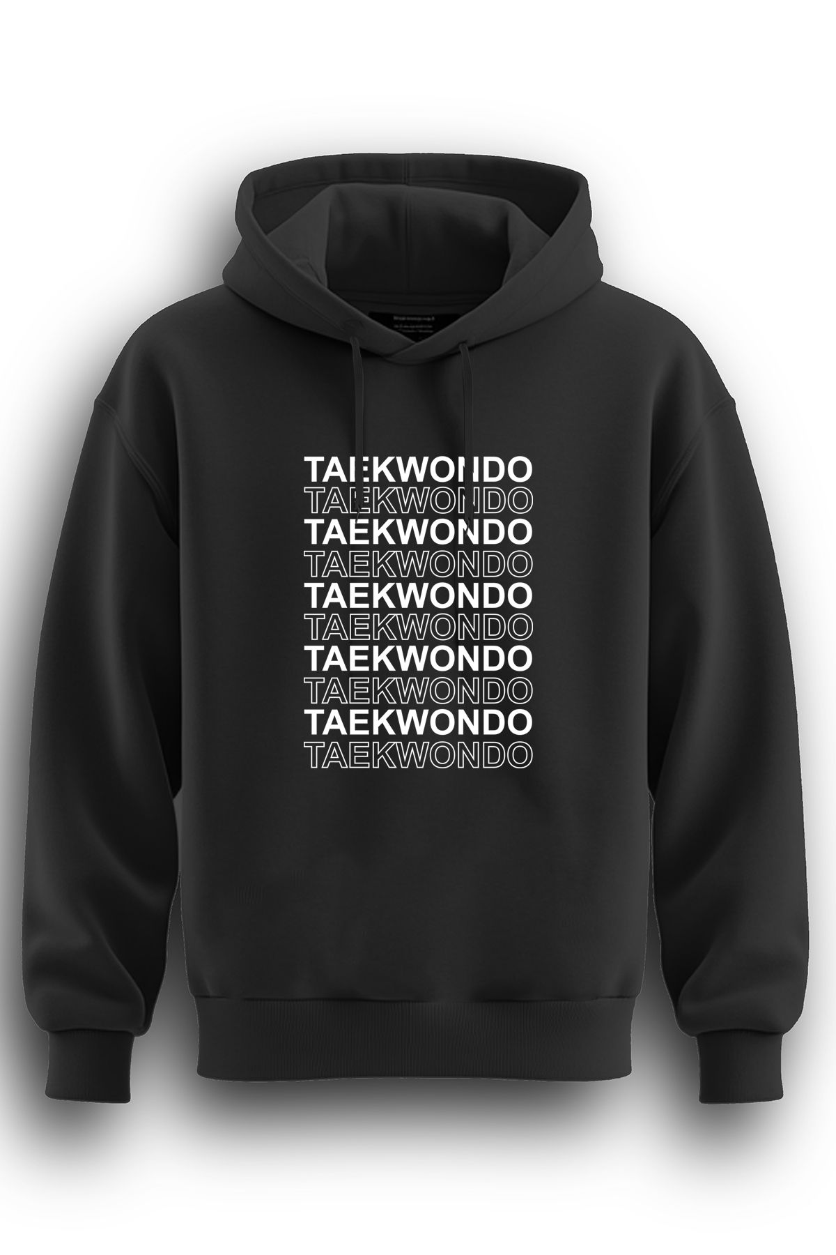 TOP GLORY Taekwondo Baskılı  Sweatshirt Kapüşonlu 3 iplik Hoodie Taekwondo Sweat TEOQ1301