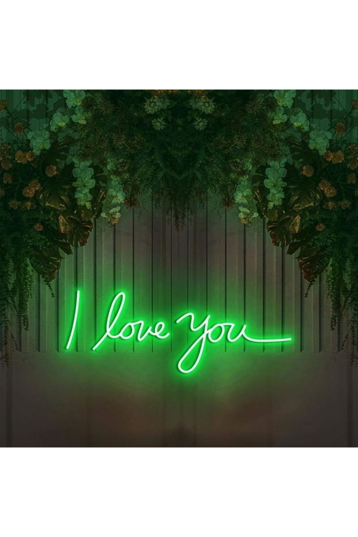 SUN DİZAYN Sevgililer Günü Duvar Dekoru I Love You Neon Led Işıklı Tablo