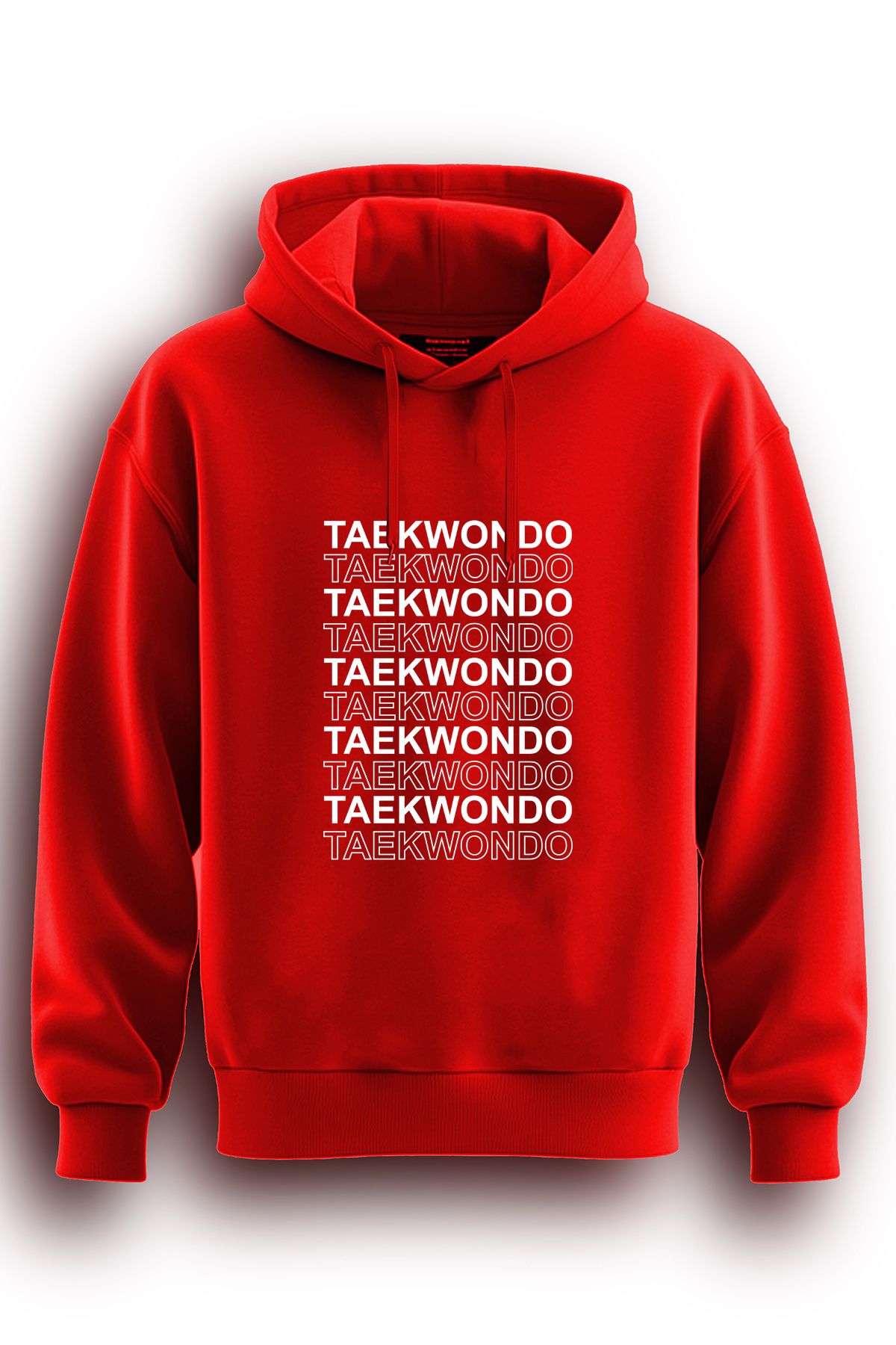 TOP GLORY Taekwondo Baskılı  Sweatshirt Kapüşonlu 3 İplik Hoodie Taekwondo Sweat