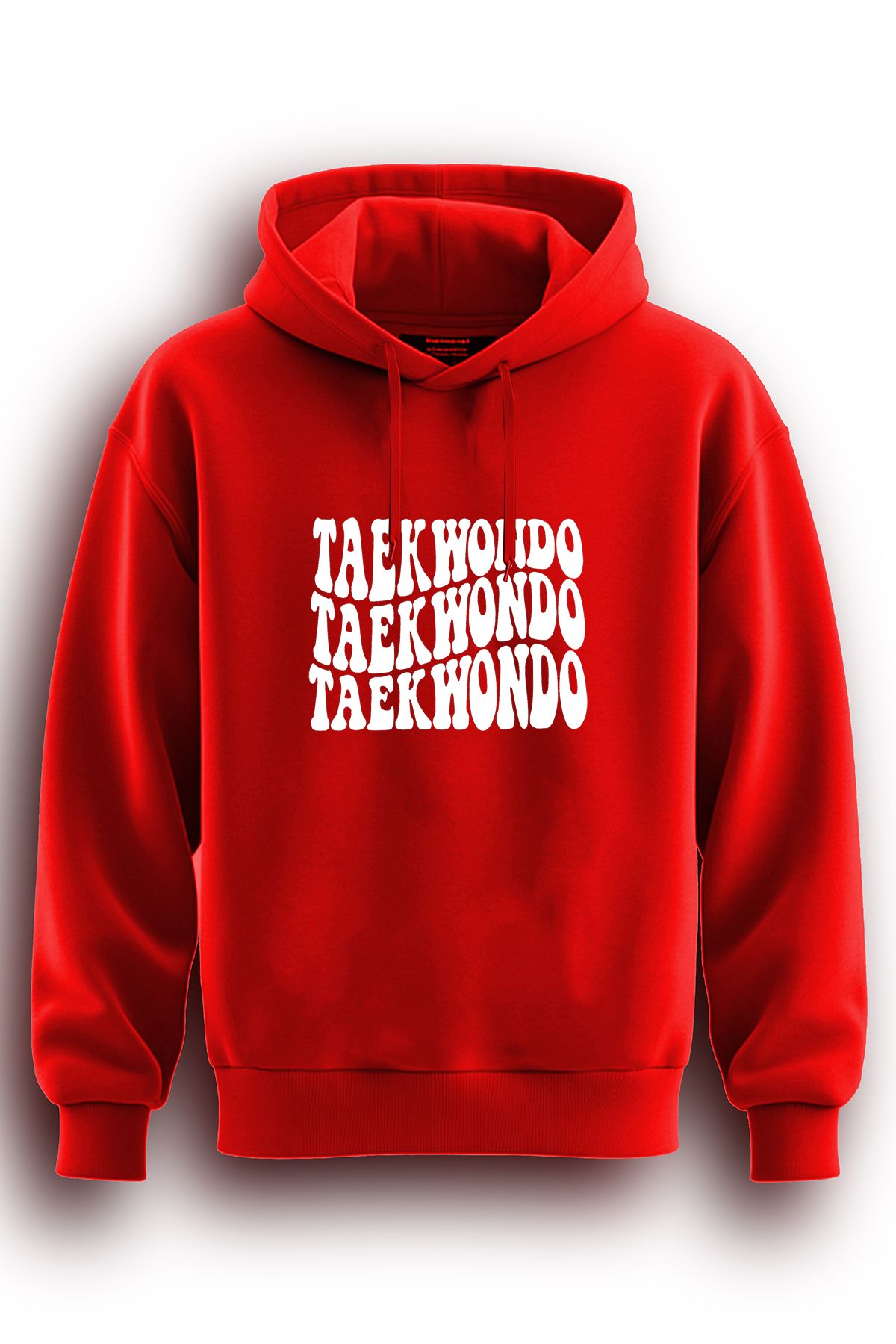 TOP GLORY Taekwondo Baskılı  Sweatshirt Kapüşonlu 3 iplik Hoodie Taekwondo Sweat TEOE1303