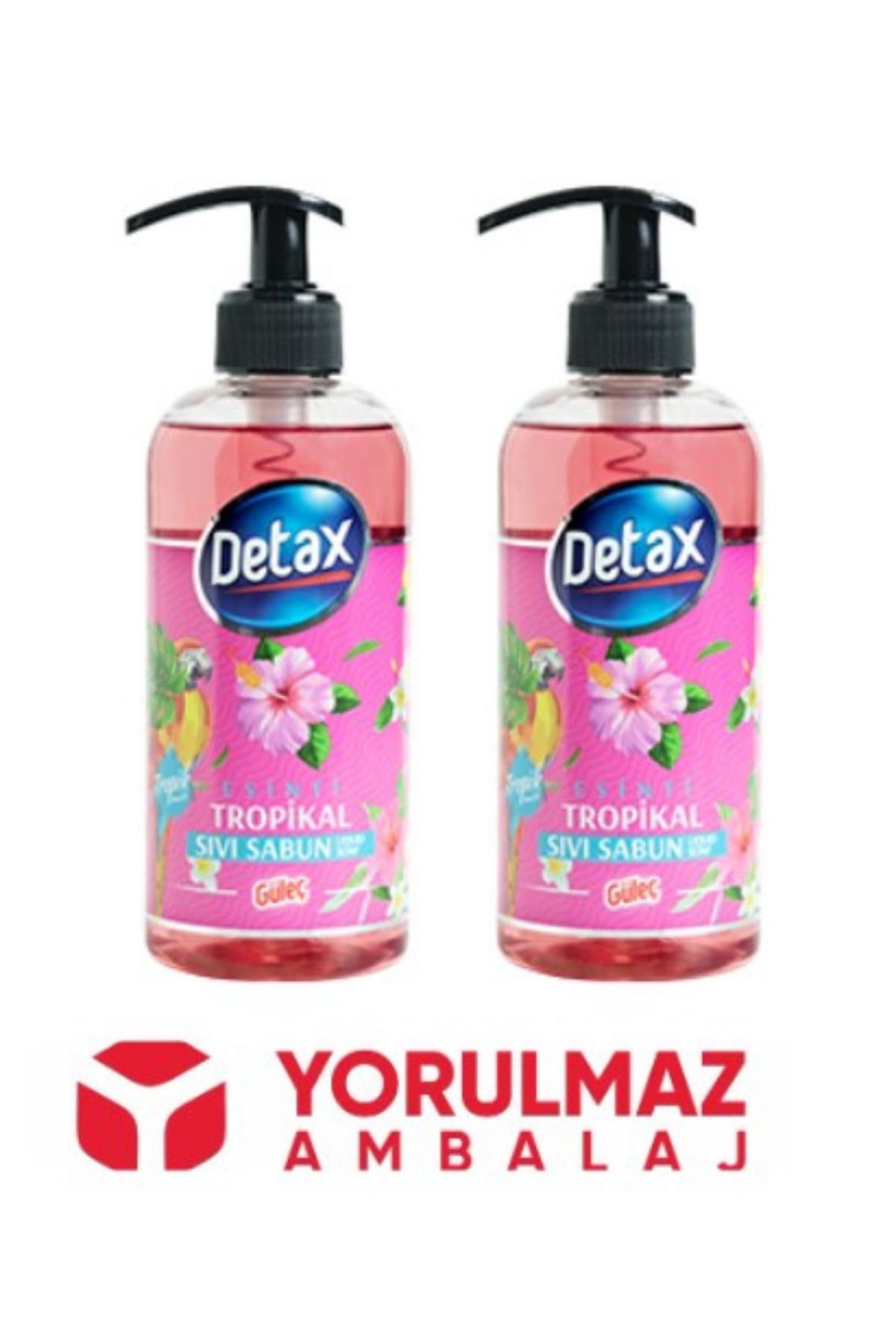 GÜLEÇ Detax Sıvı El Sabunu 400 Ml Tropikal 2 Li Paket