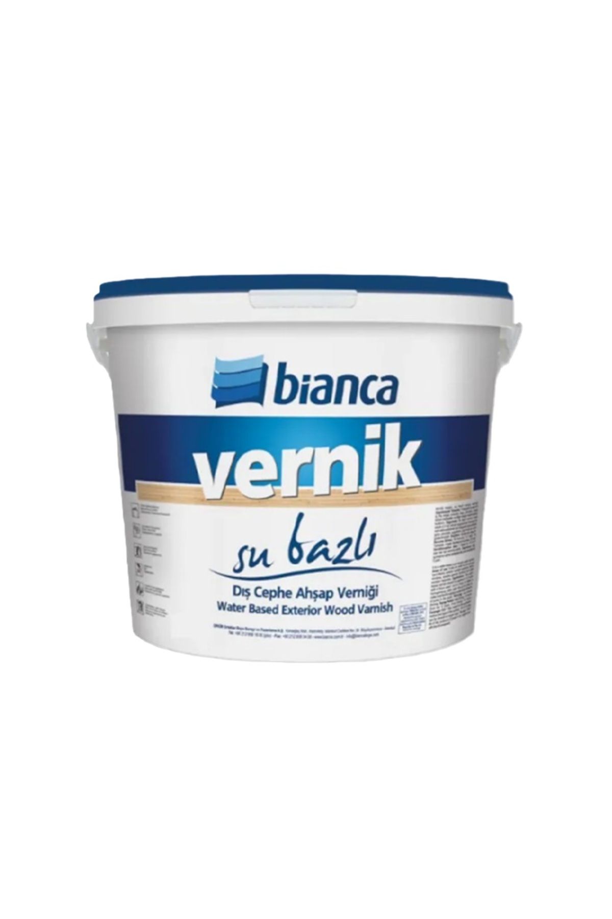 Bianca Su Bazlı Dış Cephe Ahşap Verniği Parlak 0.75 Lt