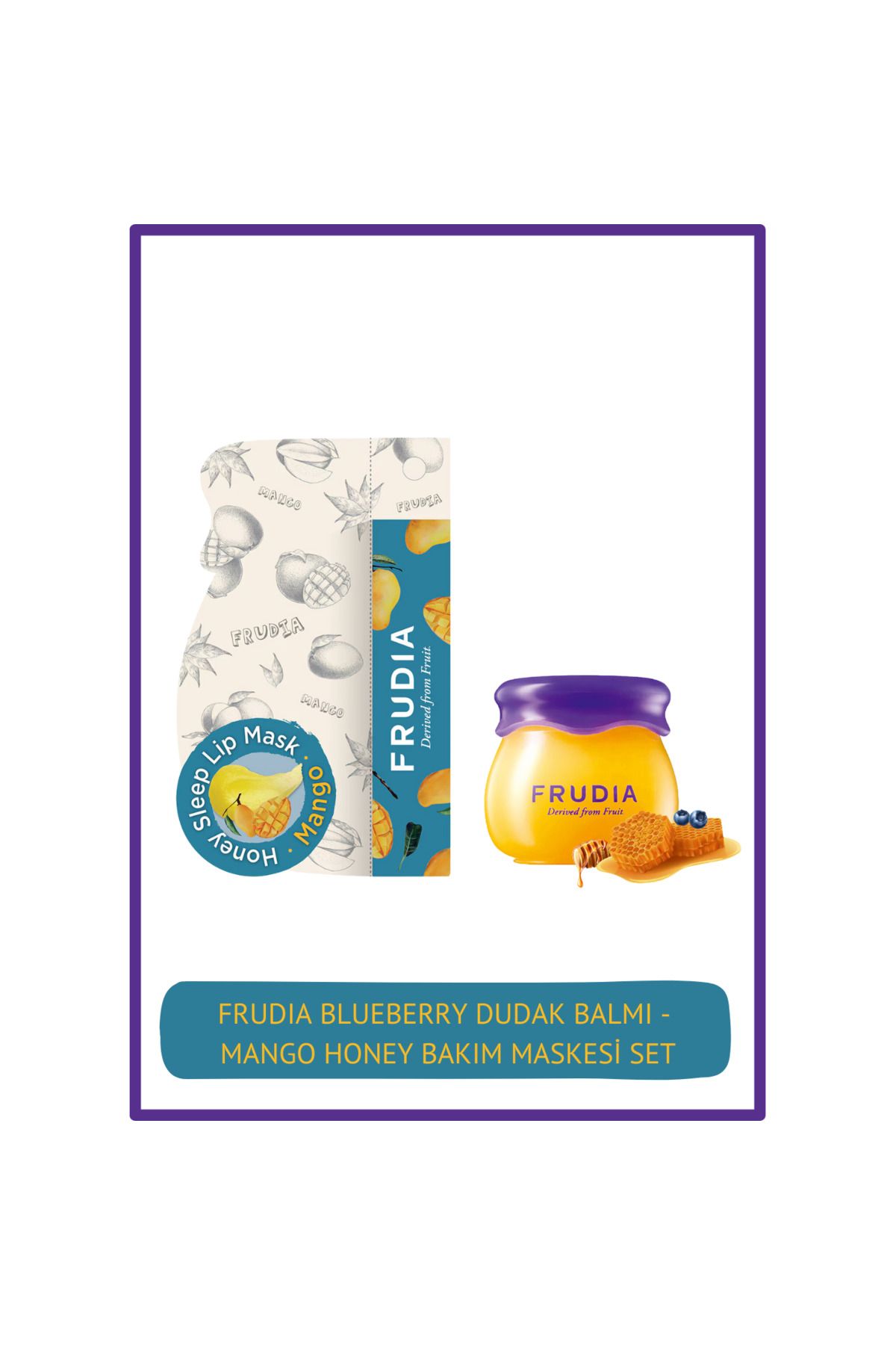 FRUDIA Blueberry Dudak Balmı Nemlendirici 10 gr -Mango Honey Dudak Bakım Maskesi 10 g