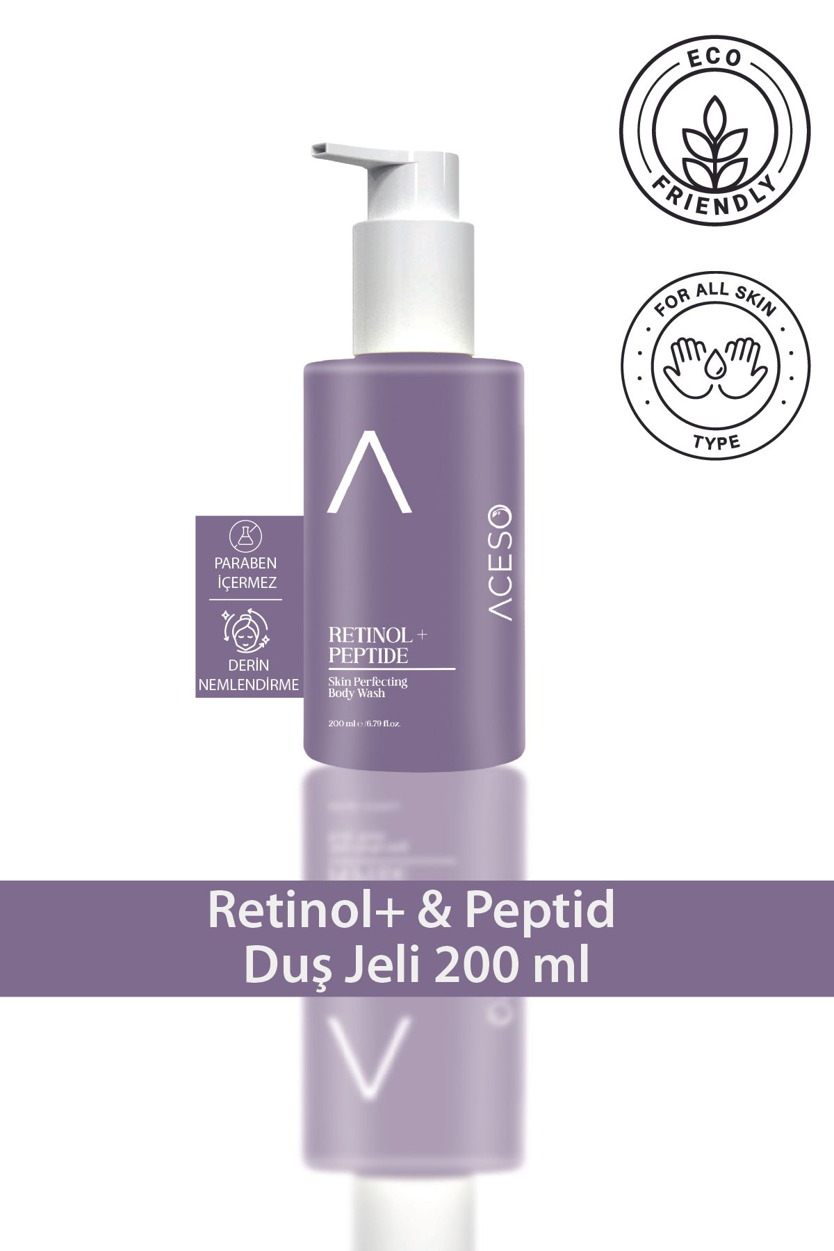 Aceso Cosmetics Retinol + & Peptid Duş Jeli 200 ml