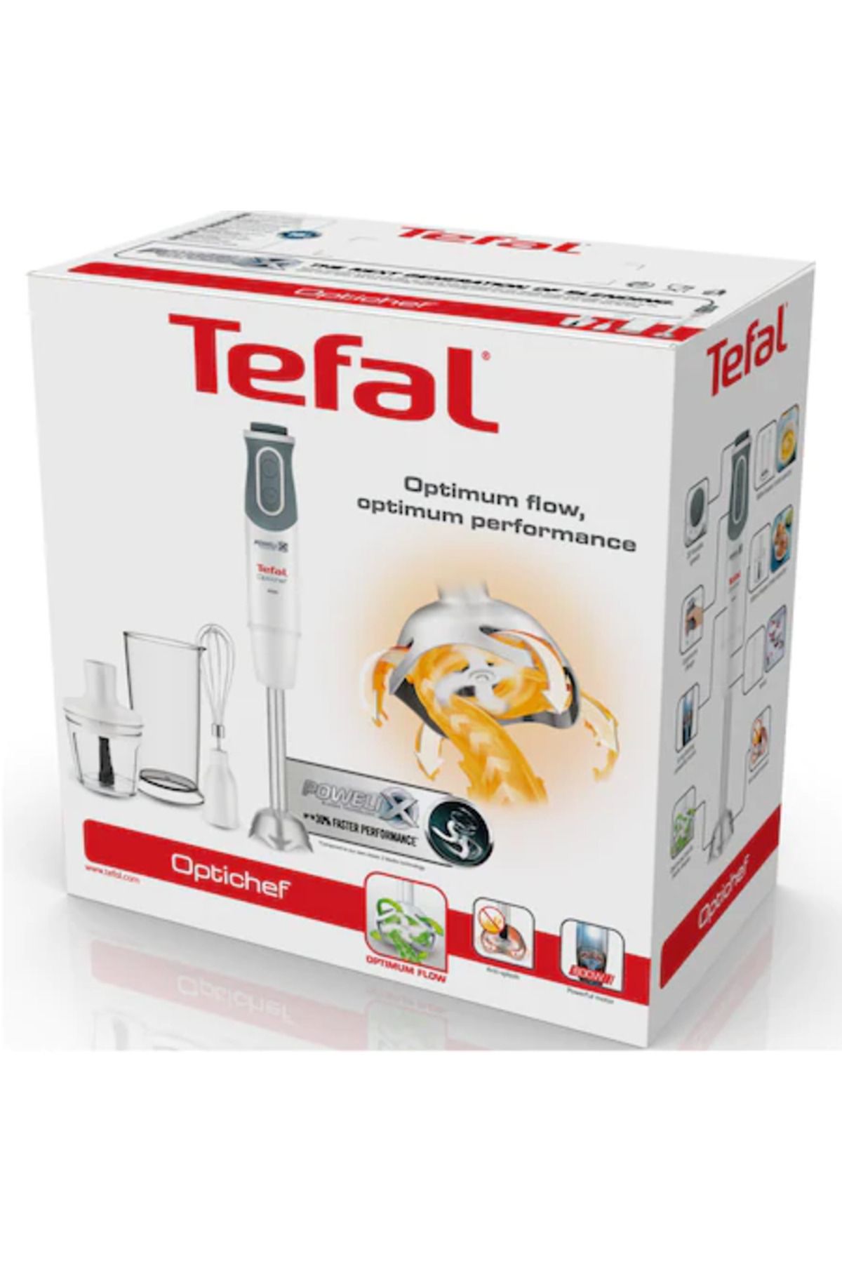 TEFAL-Tefal Optichef HB643138 vertical mixer, 800W, pulse function, Turbo, 800ml glass, 500ml chopper, White 7