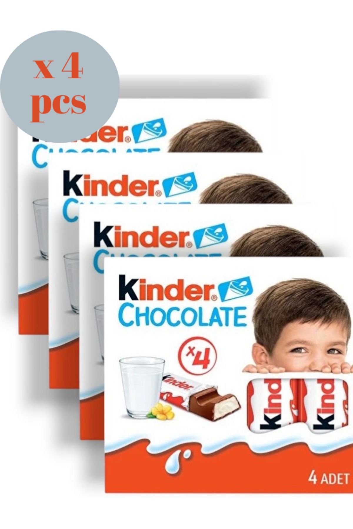 Kinder Chocolate T4 50 Gr x 4 Adet