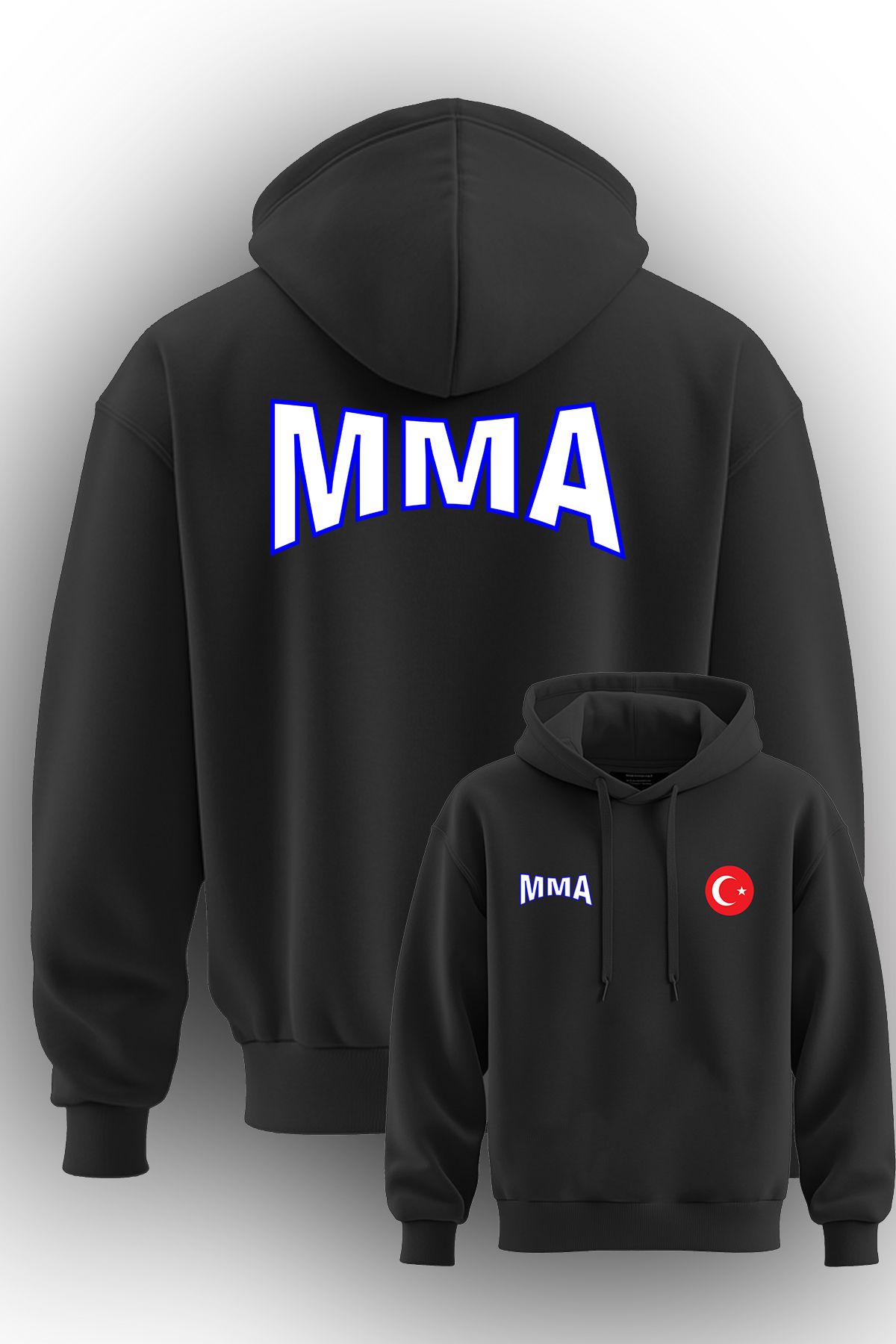 TOP GLORY MMA Fight Ay Yıldız  Baskılı 3 İp Şardonlu Kapüşonlu Sweatshirt hoodie MMA Sweat MMAF86005