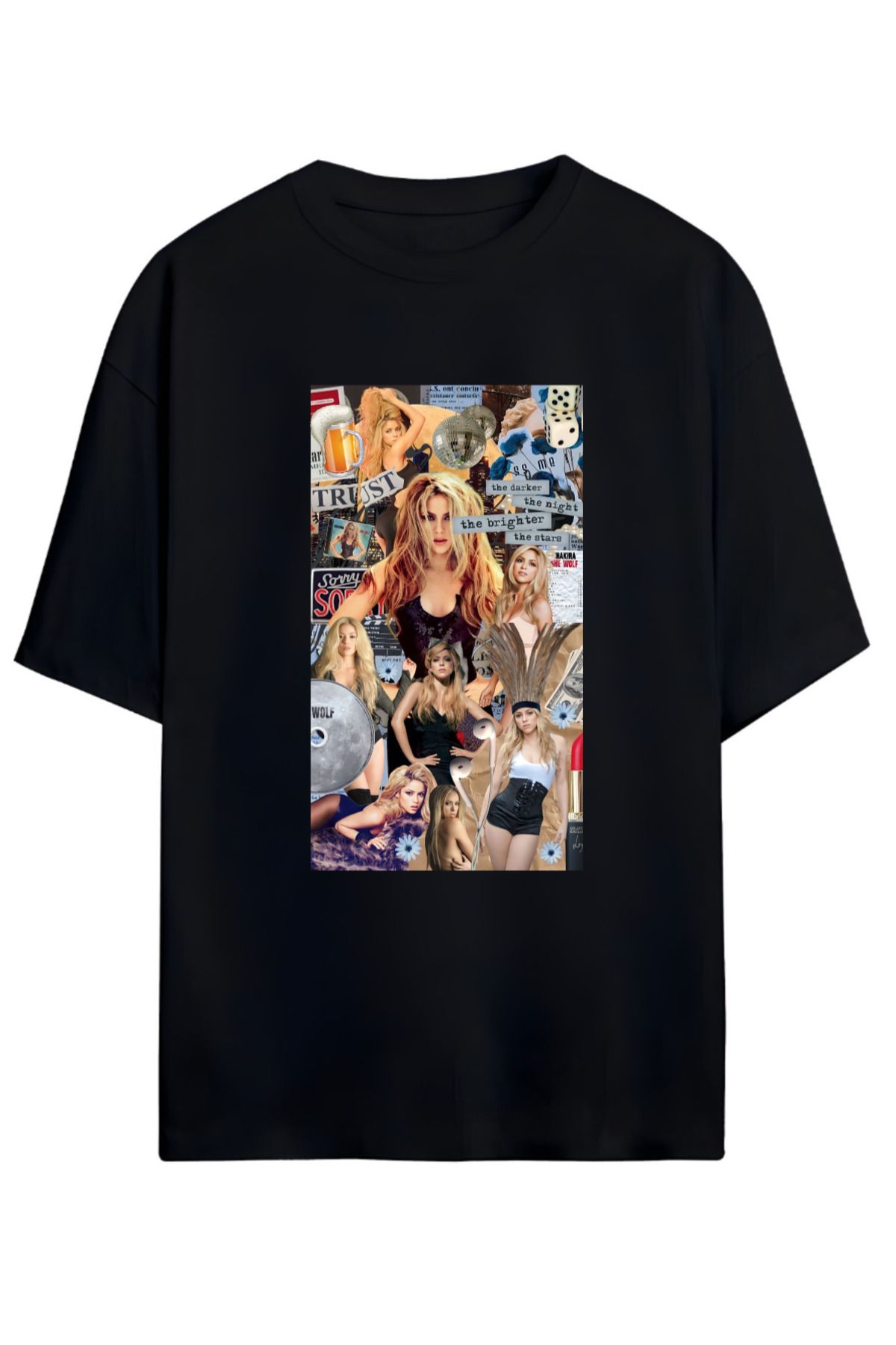 MAGORS SHAKIRA TASARIMLI UNISEX OVERSIZE PAMUKLU TSHIRT