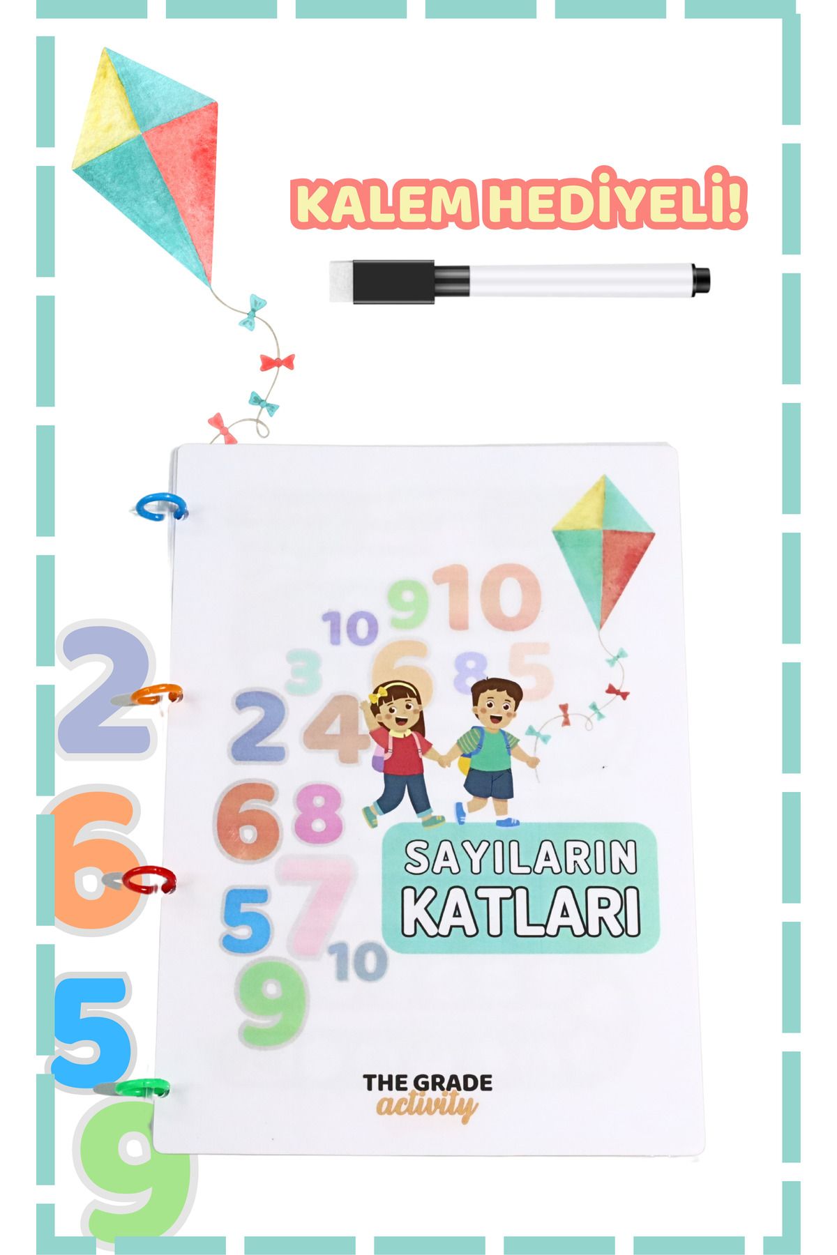 The Grade 2-6 Yaş Yaz-sil Sayıların Katları Eğlenceli Ve Eğitici Set (9 SAYFA-A4 BOYUTUNDA)