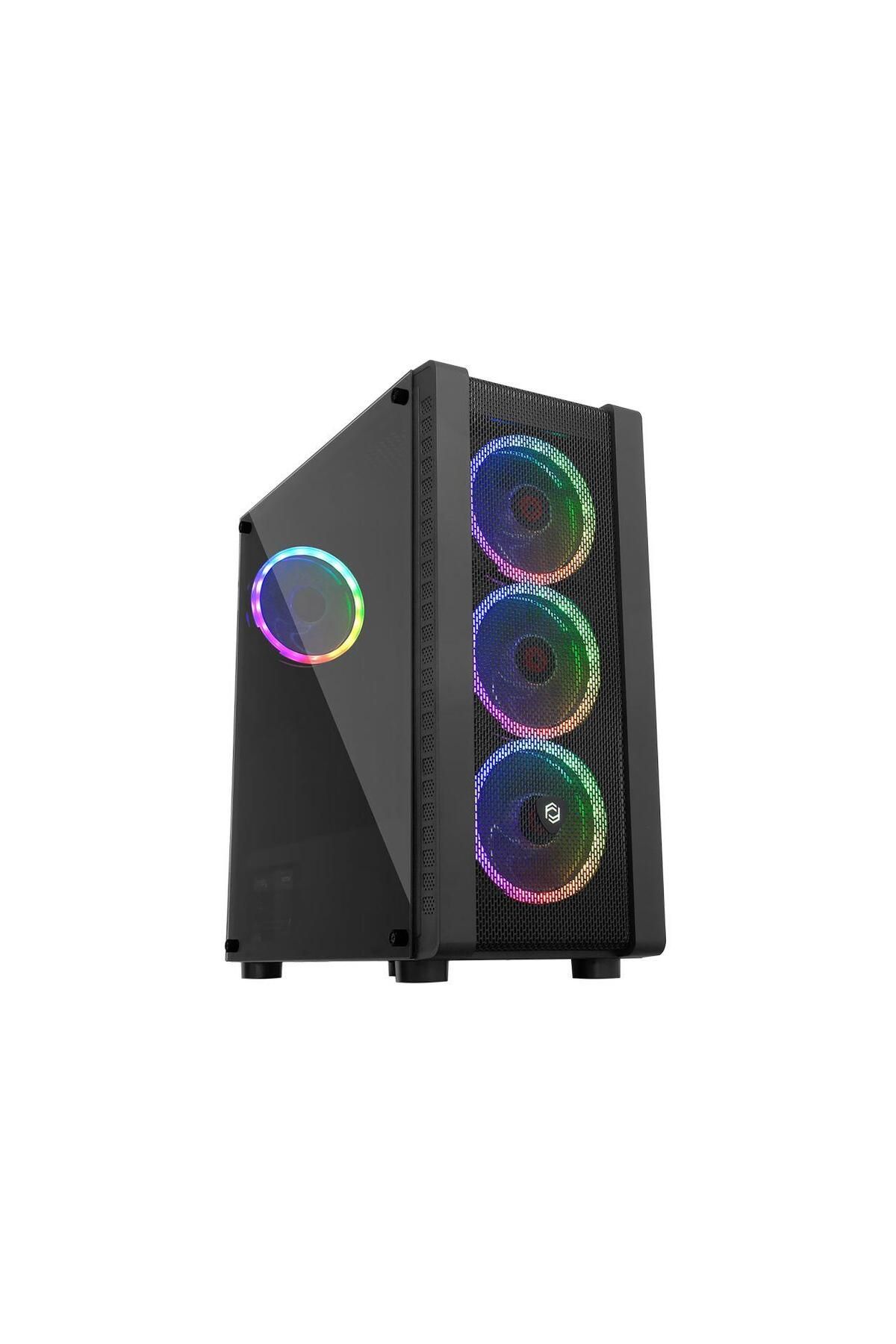 Vobotek Teknoloji Frisby FC-9320G Gaming Kasa (Dual-Ring RGB Fan + 600W 80+ Bronze)1 x USB 3.0, 2 x USB 2.0