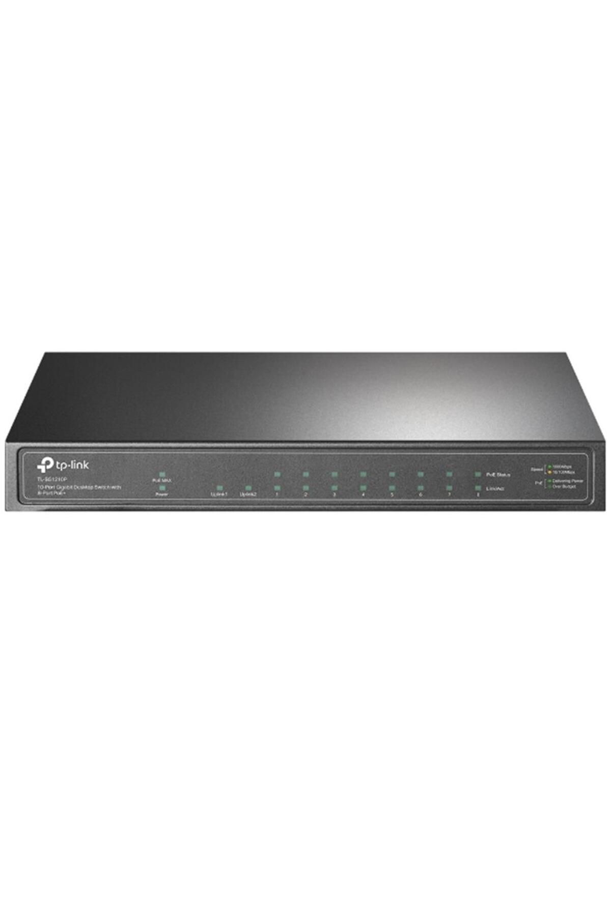 Vobotek Teknoloji -Link TL-SG1210P 8 Port 10-100-1000 Poe+ Switch 1 Port SFP Çelik Kasa Rack Mount