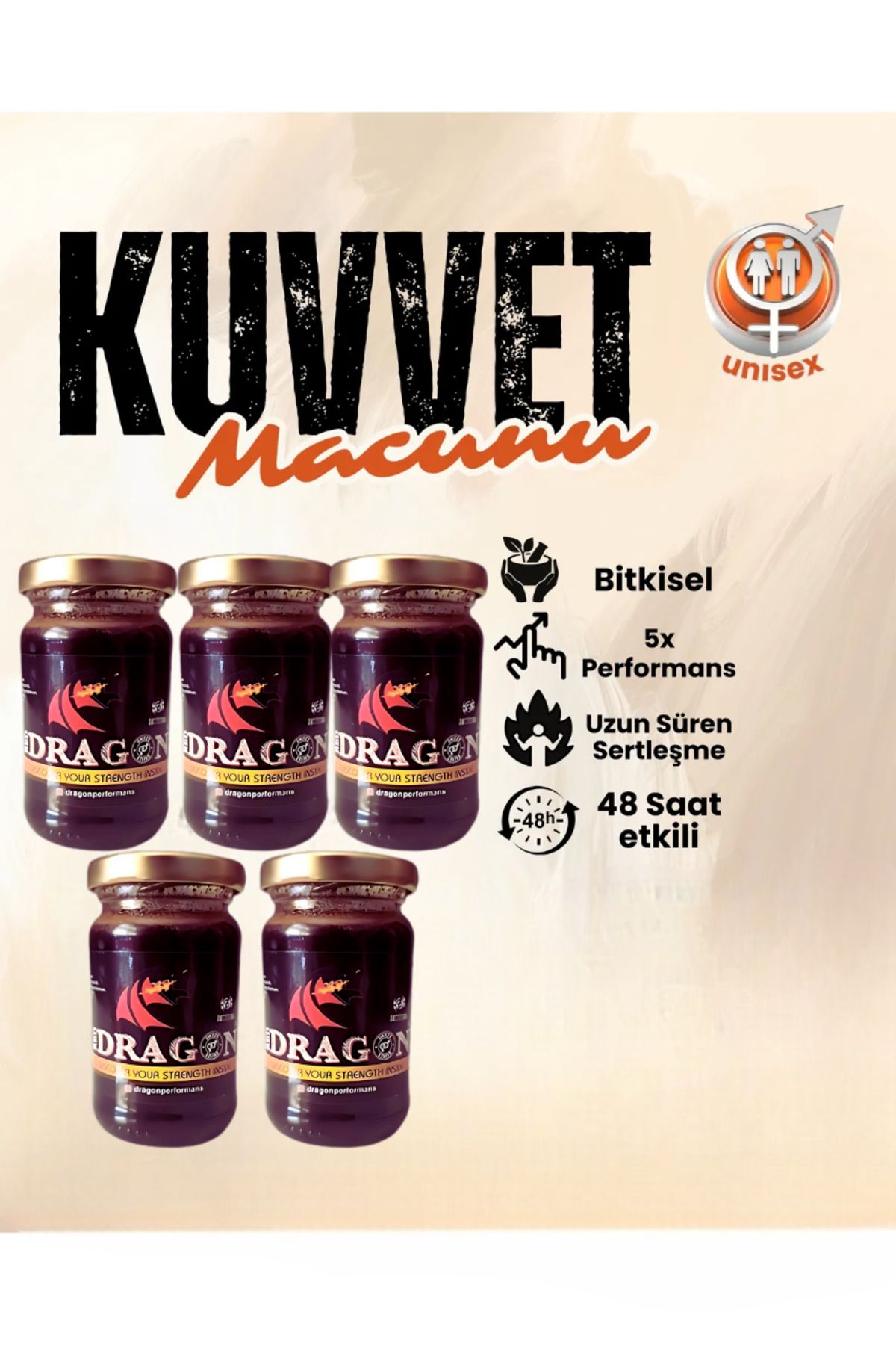 ABU ŞİFA BİTKİSEL & KOZMETİK ÜRÜNLER Red Dragon Ballı Ginsengli Tribuluslu Macun Güc Yükseltici 110 Gr Macun 5 Adet