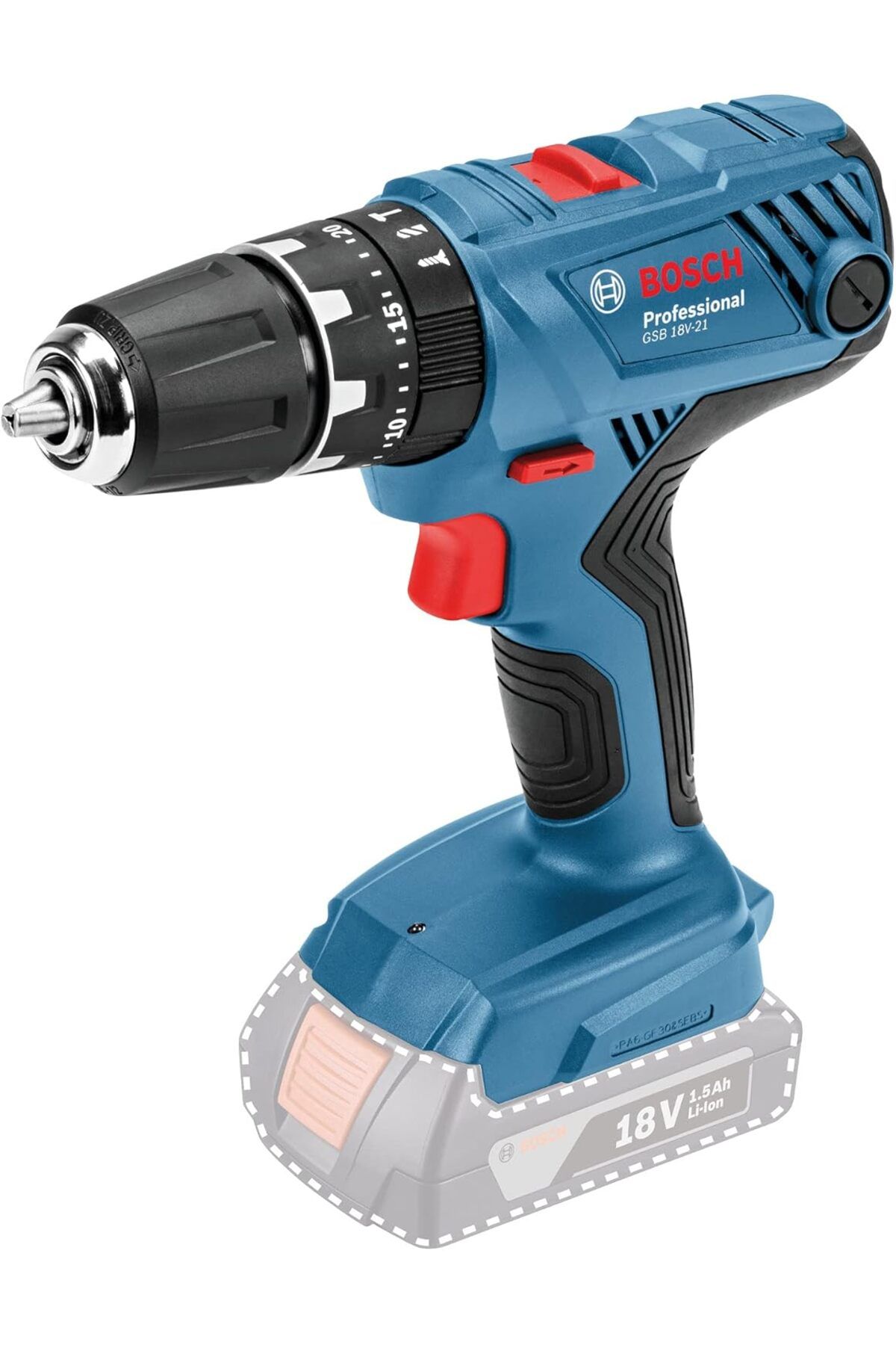 NcK Professional 18 V Sistem Akülü Darbeli Matkap GSB 18V-21 (maks. tork 55 Nm, pil/şarj cihazı hariç)