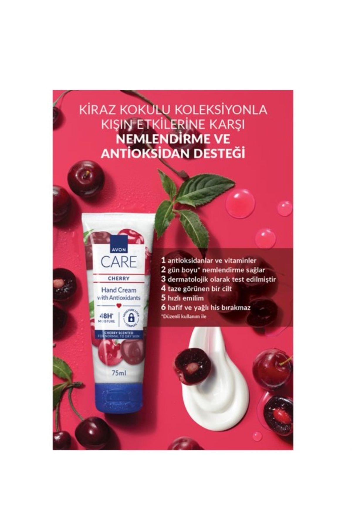 AVON-Care Cherry Scented Hand Cream 75ml 2