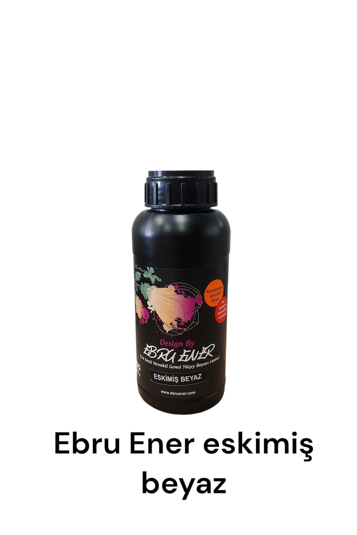 Ebru Ener Vernikli Genel Yüzey Boyama Seti Islak Zemin 500 gr Eskimiş Beyaz