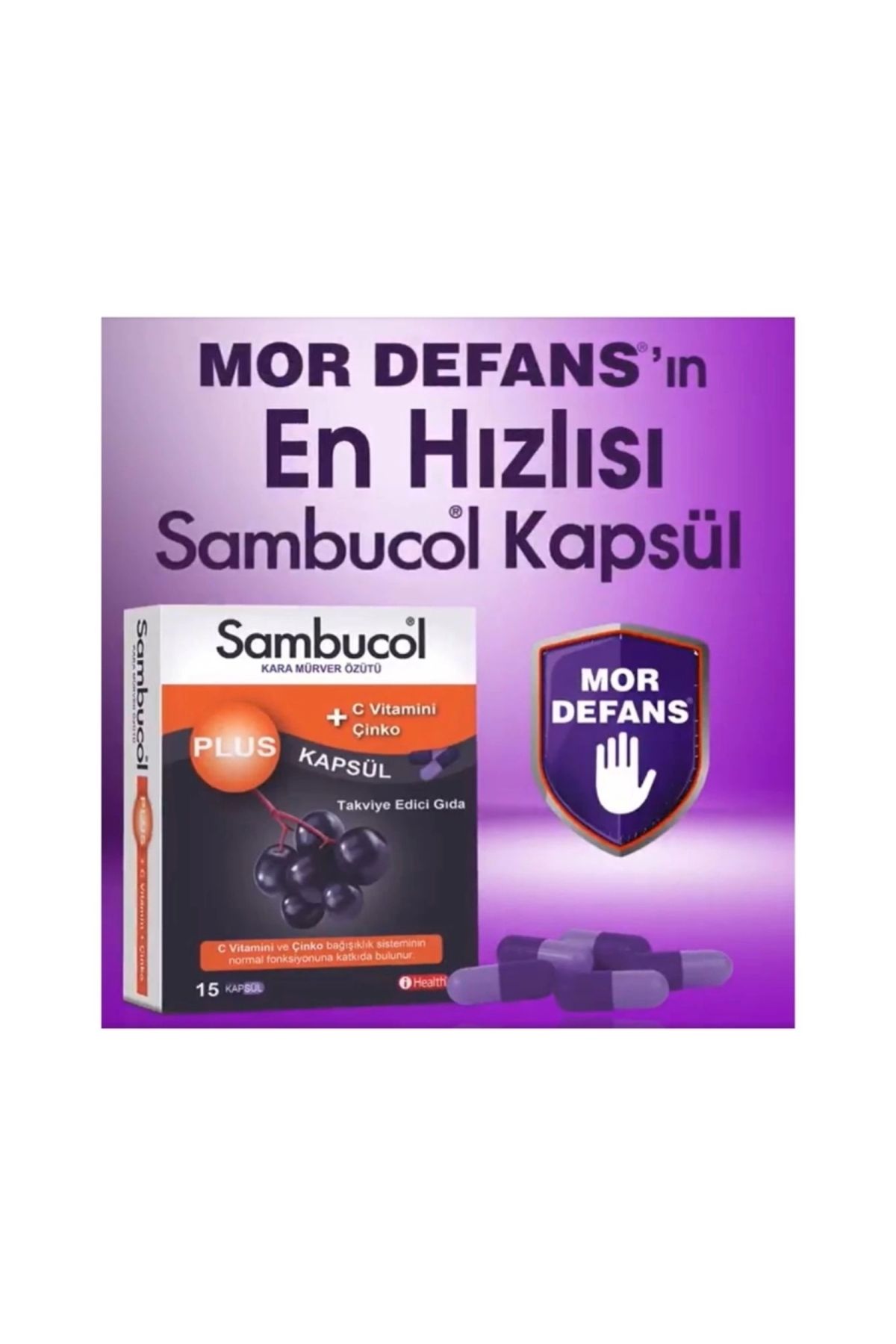 Sambucol-Plus 15 Capsules 3