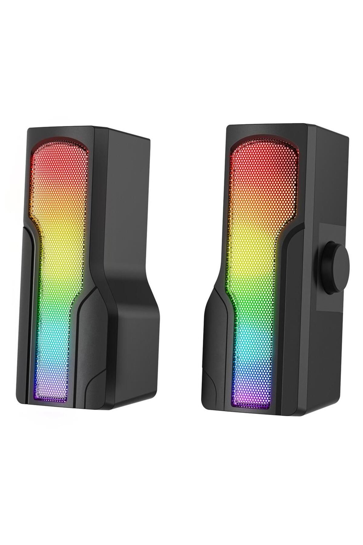 Vobotek Teknoloji Rampage Arty X13 2.0 Bluetoothlu Rms 3W-2 RGB Işıklı Multimedia Usb 5V 45dB Gaming Oyuncu Speaker