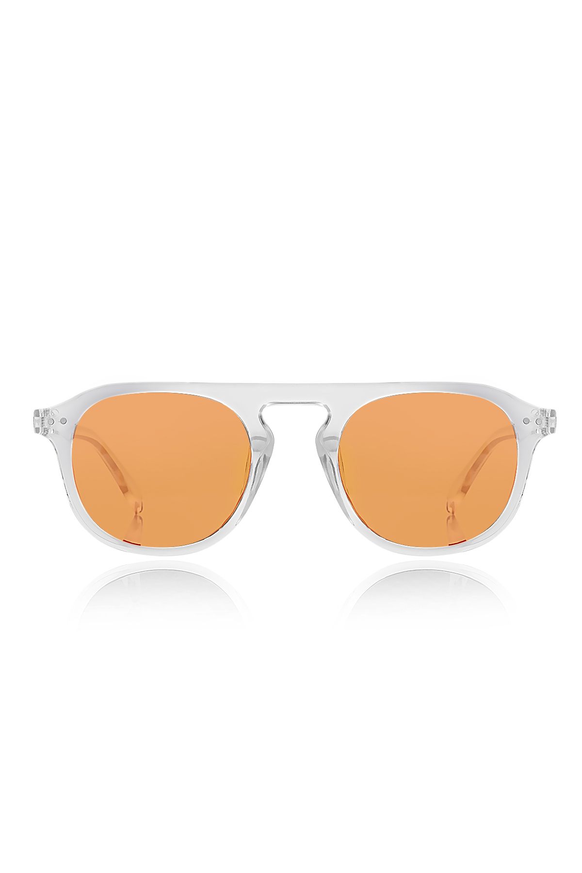 Kinary-Unisex Sunglasses Transparent Orange Glass 2029 2
